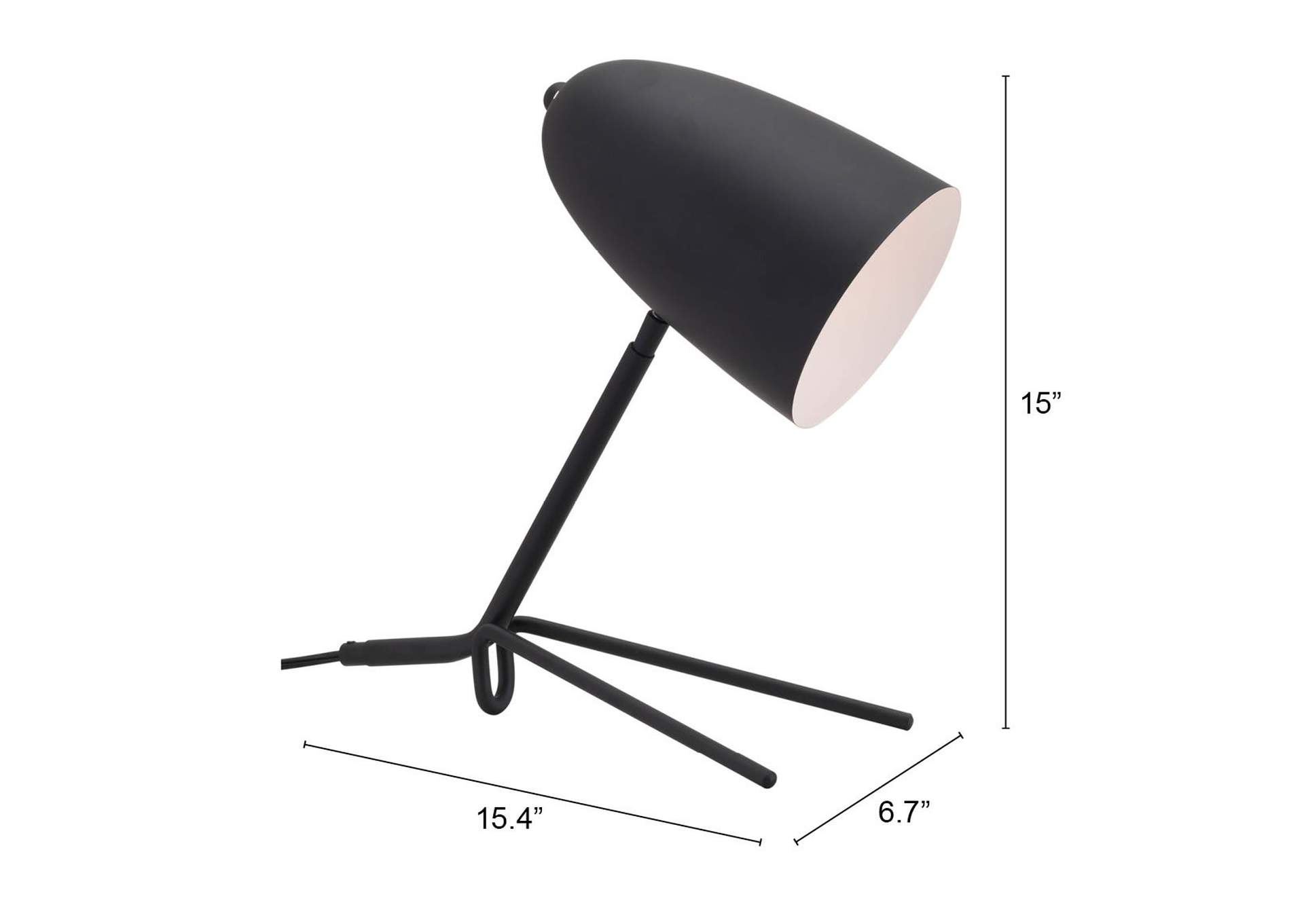 Jamison Table Lamp Black,Zuo