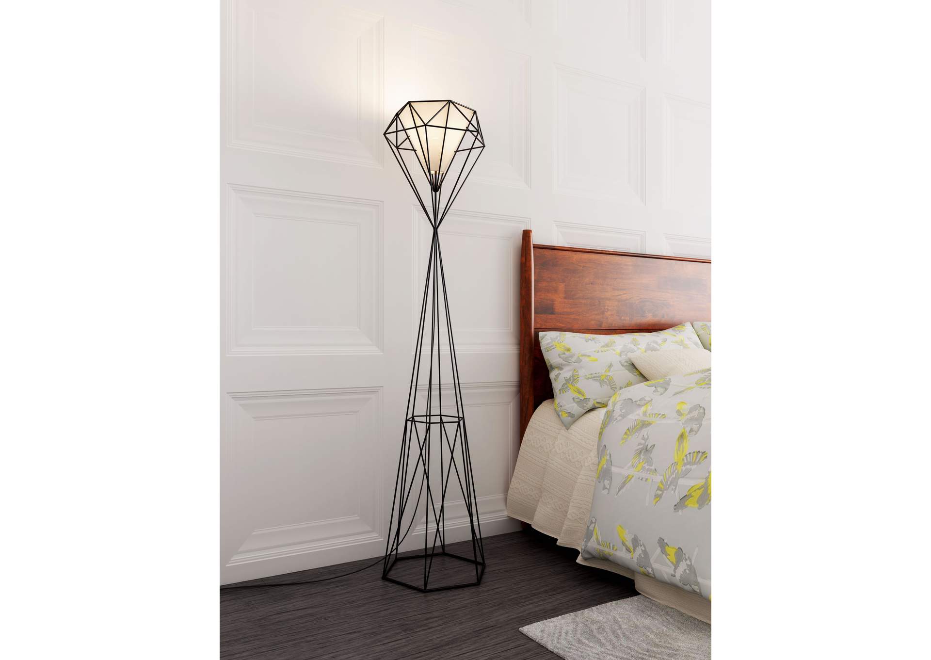 Delancey Floor Lamp Black,Zuo