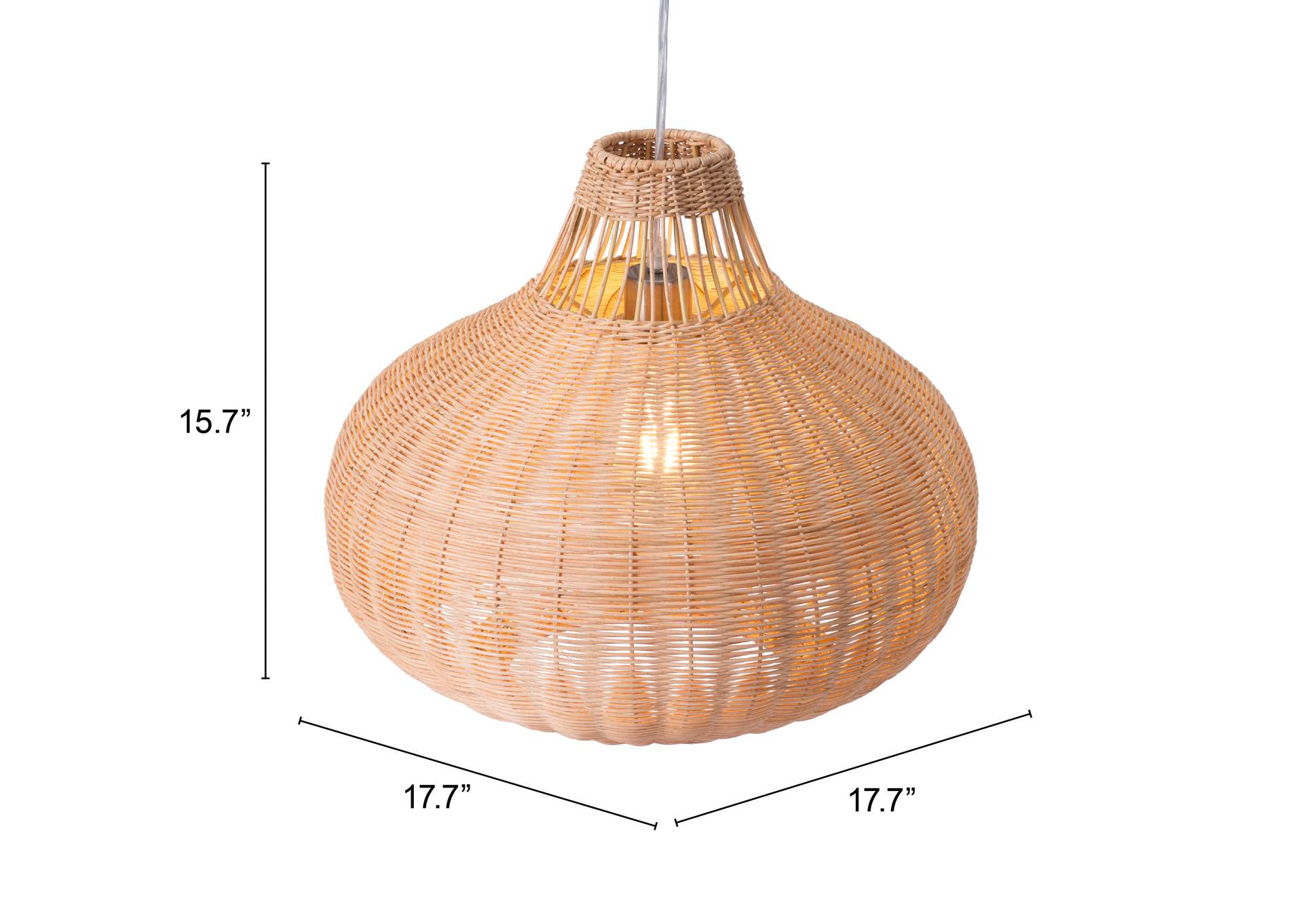 Vincent Ceiling Lamp Natural,Zuo