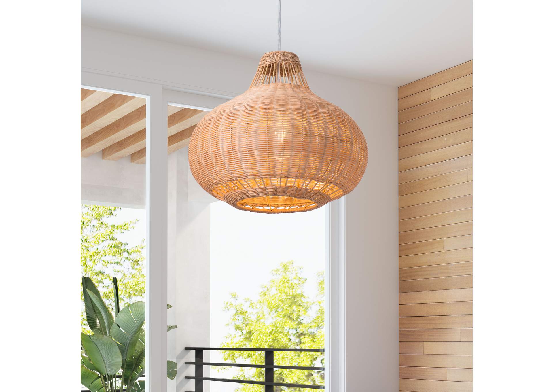 Vincent Ceiling Lamp Natural,Zuo
