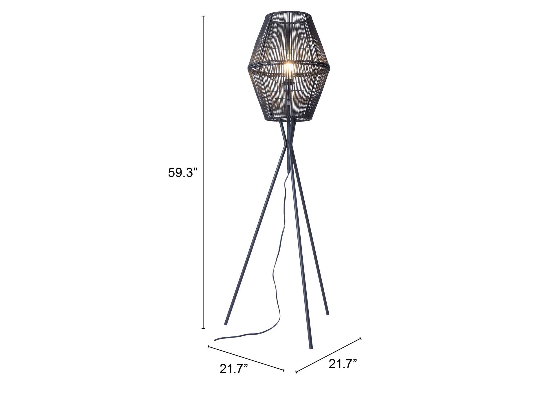 Billie Floor Lamp Black,Zuo