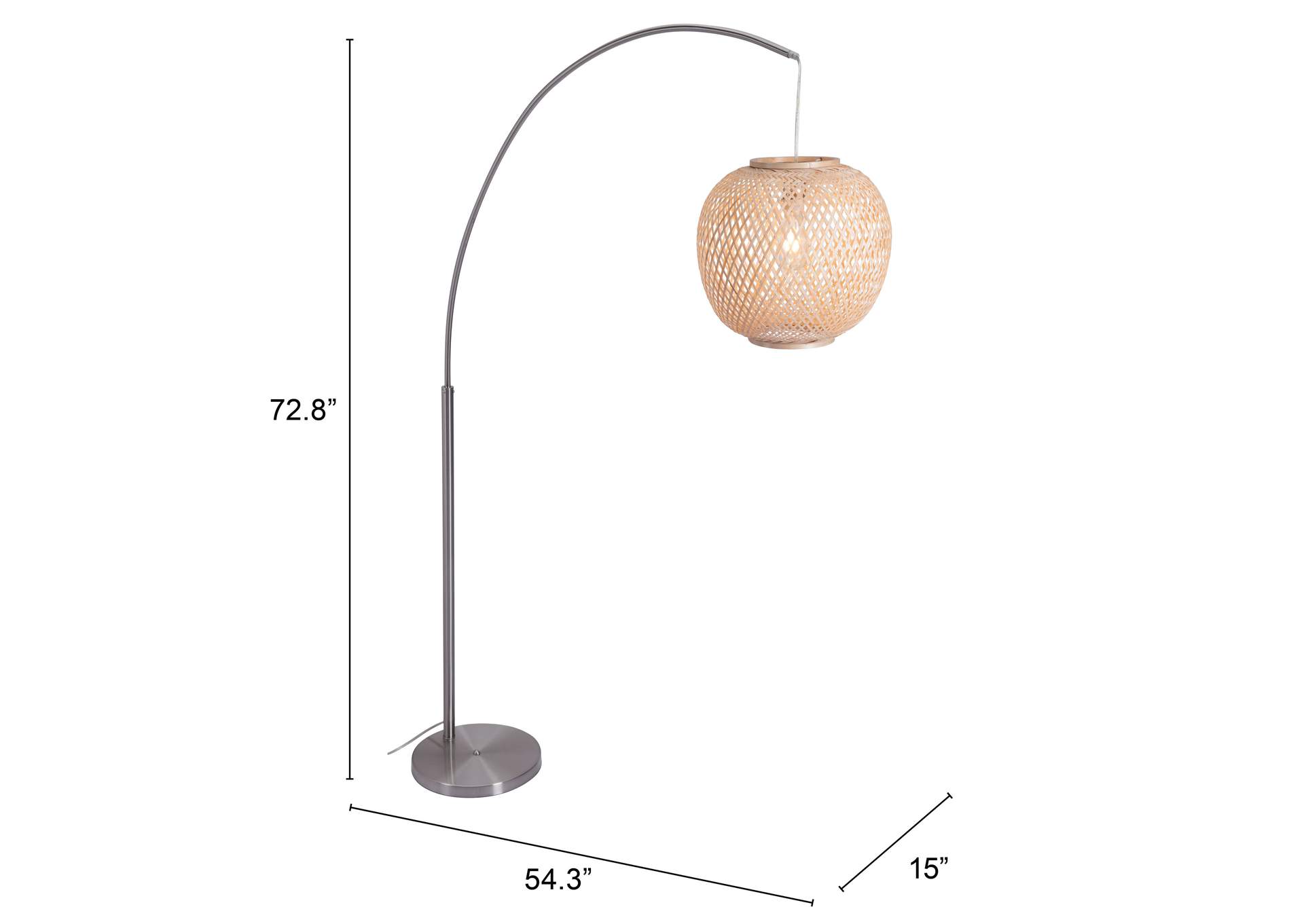 Halzey Floor Lamp Natural,Zuo