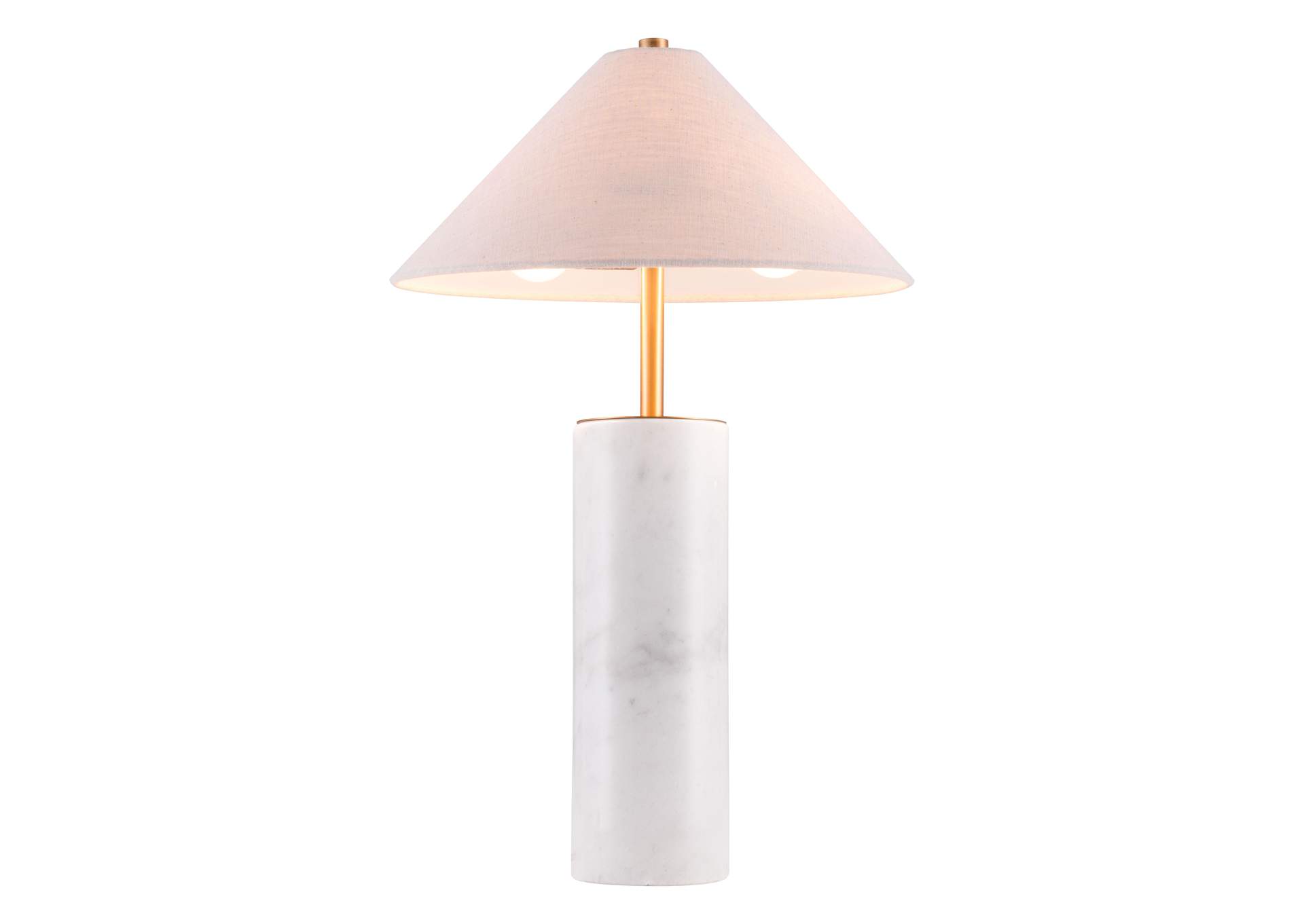 Ciara Table Lamp Beige & White,Zuo