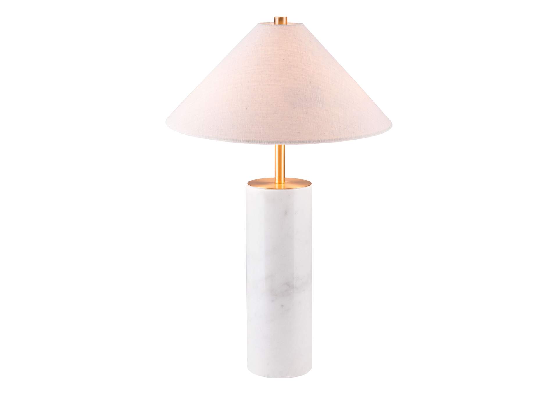 Ciara Table Lamp Beige & White,Zuo