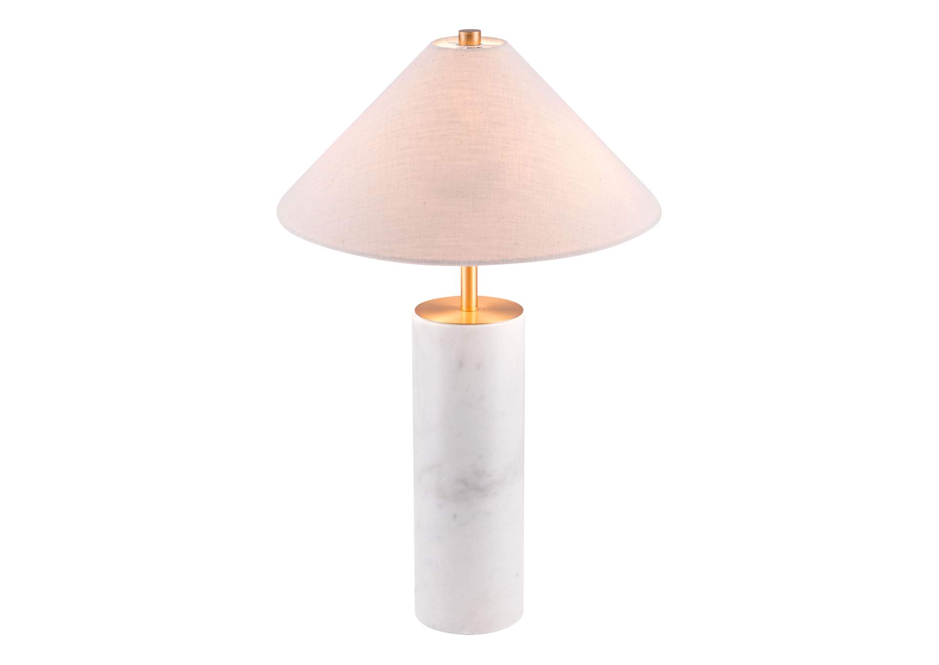 Ciara Table Lamp Beige & White,Zuo