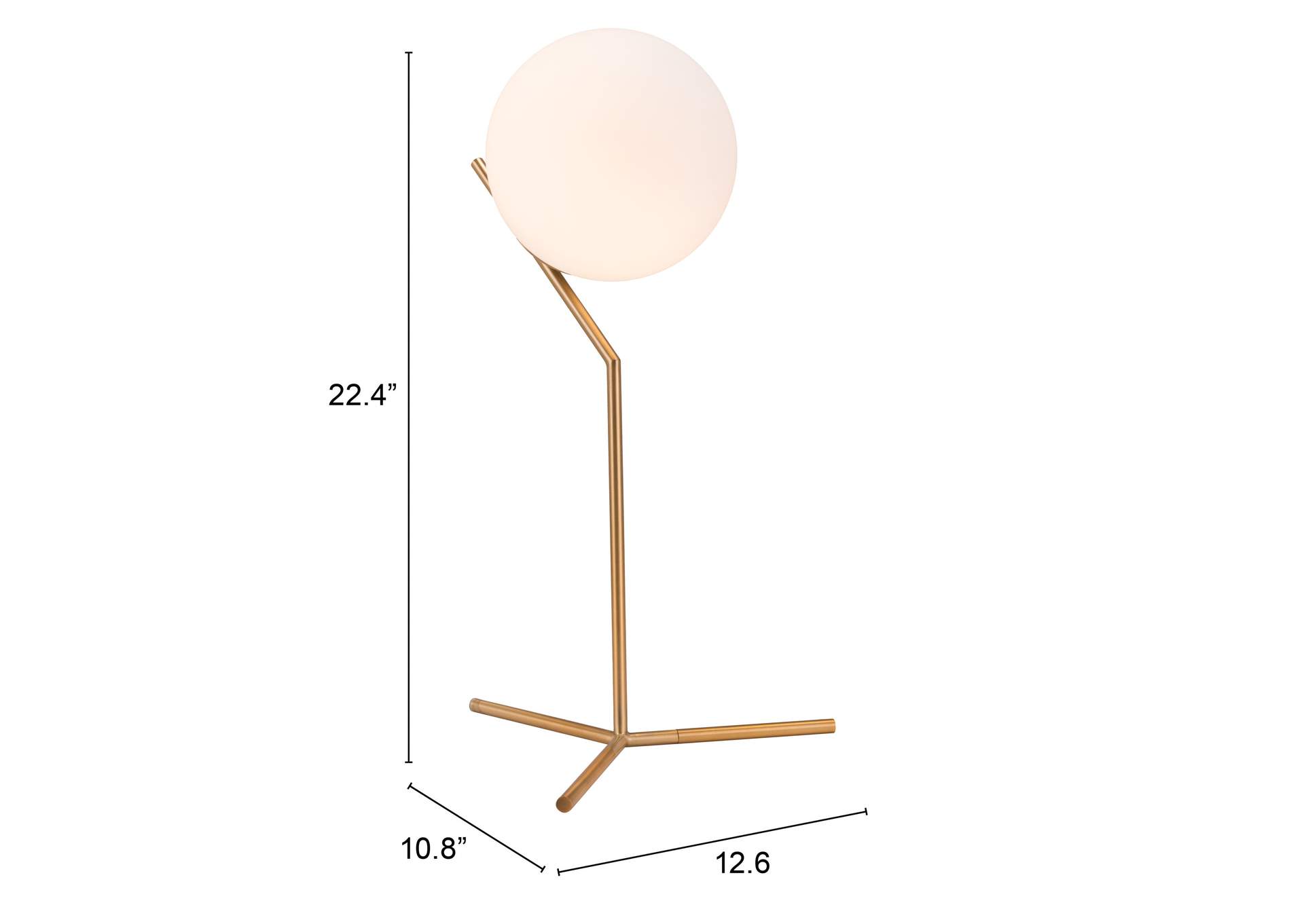 Tirol Table Lamp Brass,Zuo