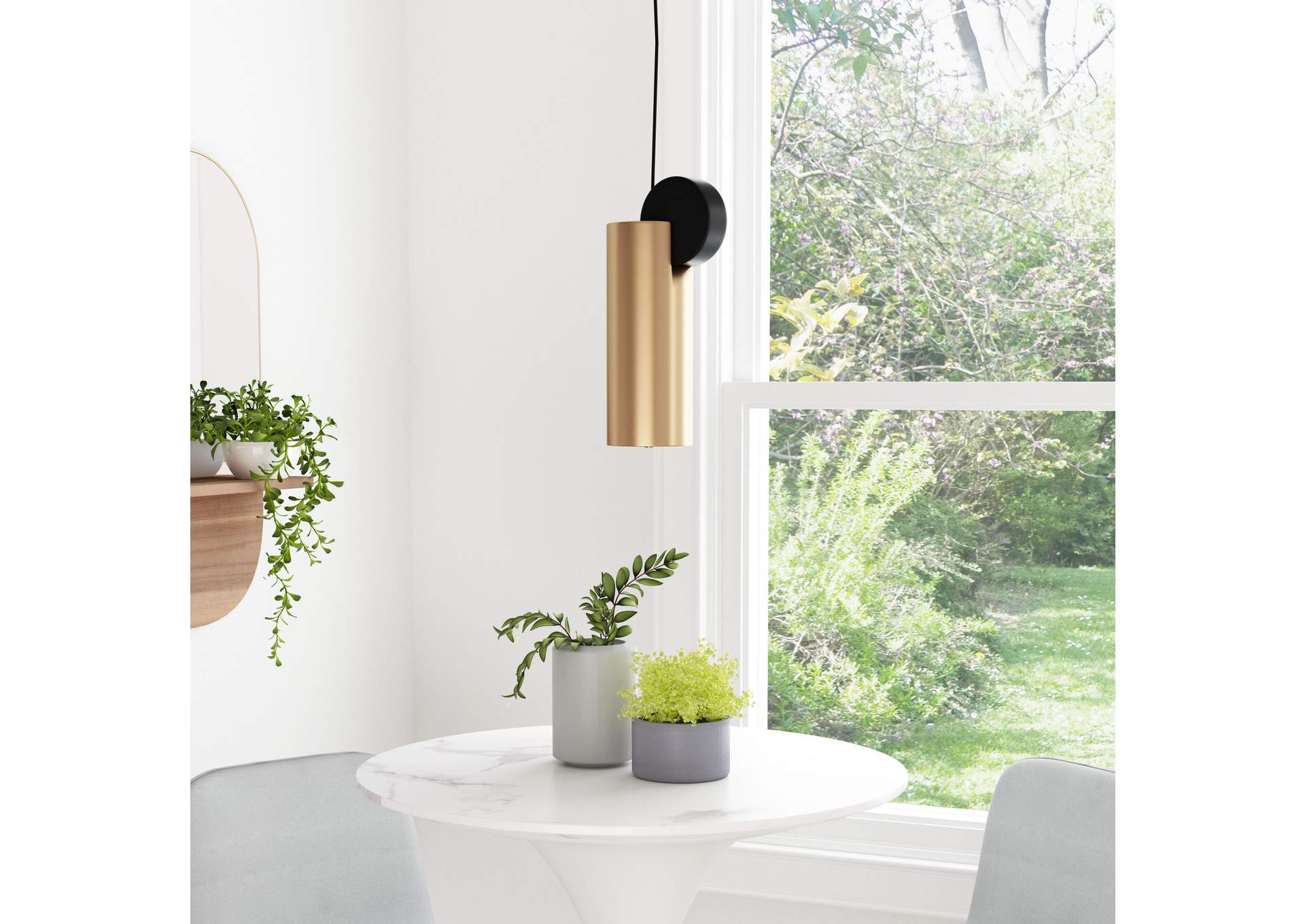 Martiza Ceiling Lamp Gold & Black,Zuo