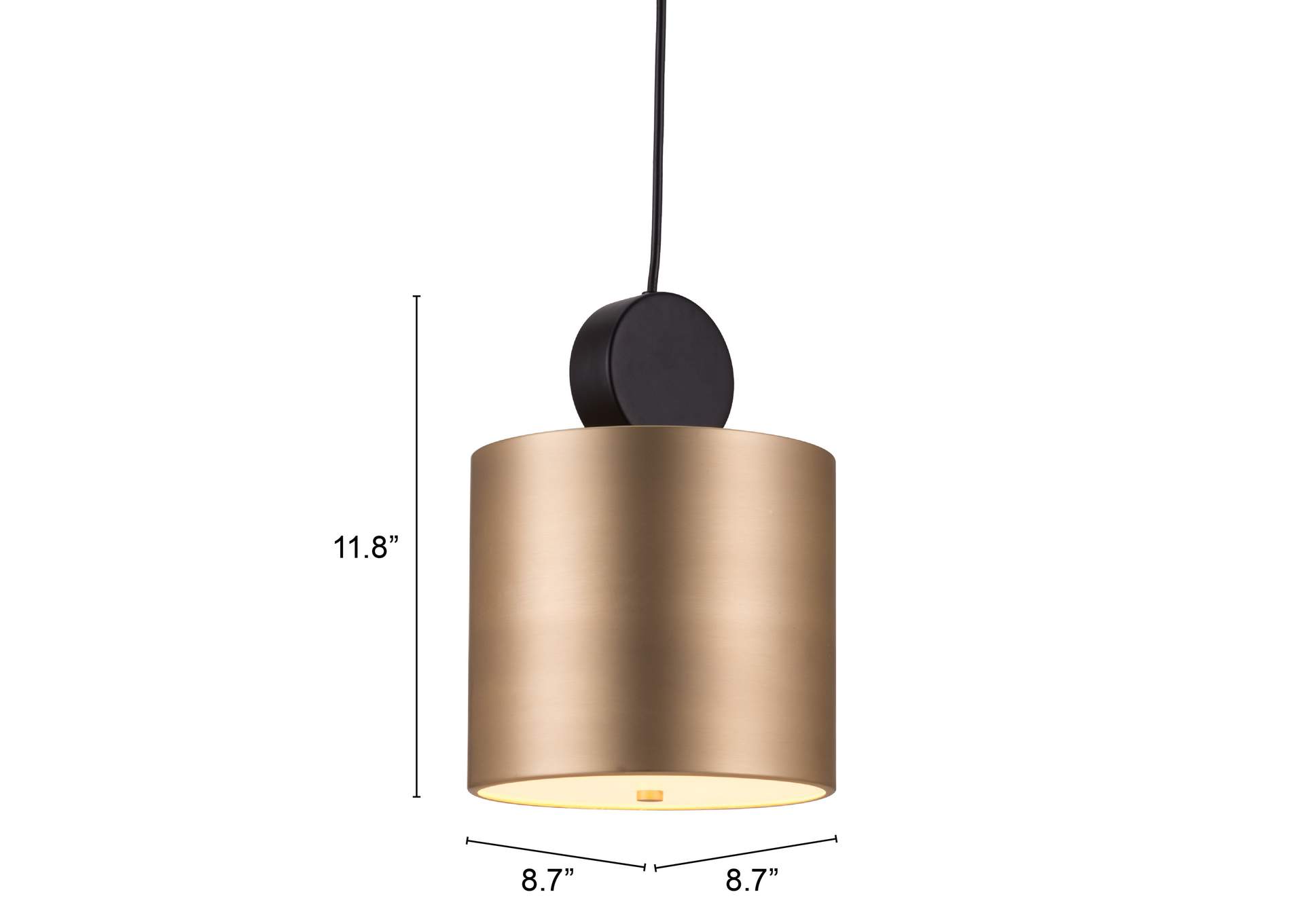 Myson Ceiling Lamp Gold & Black,Zuo