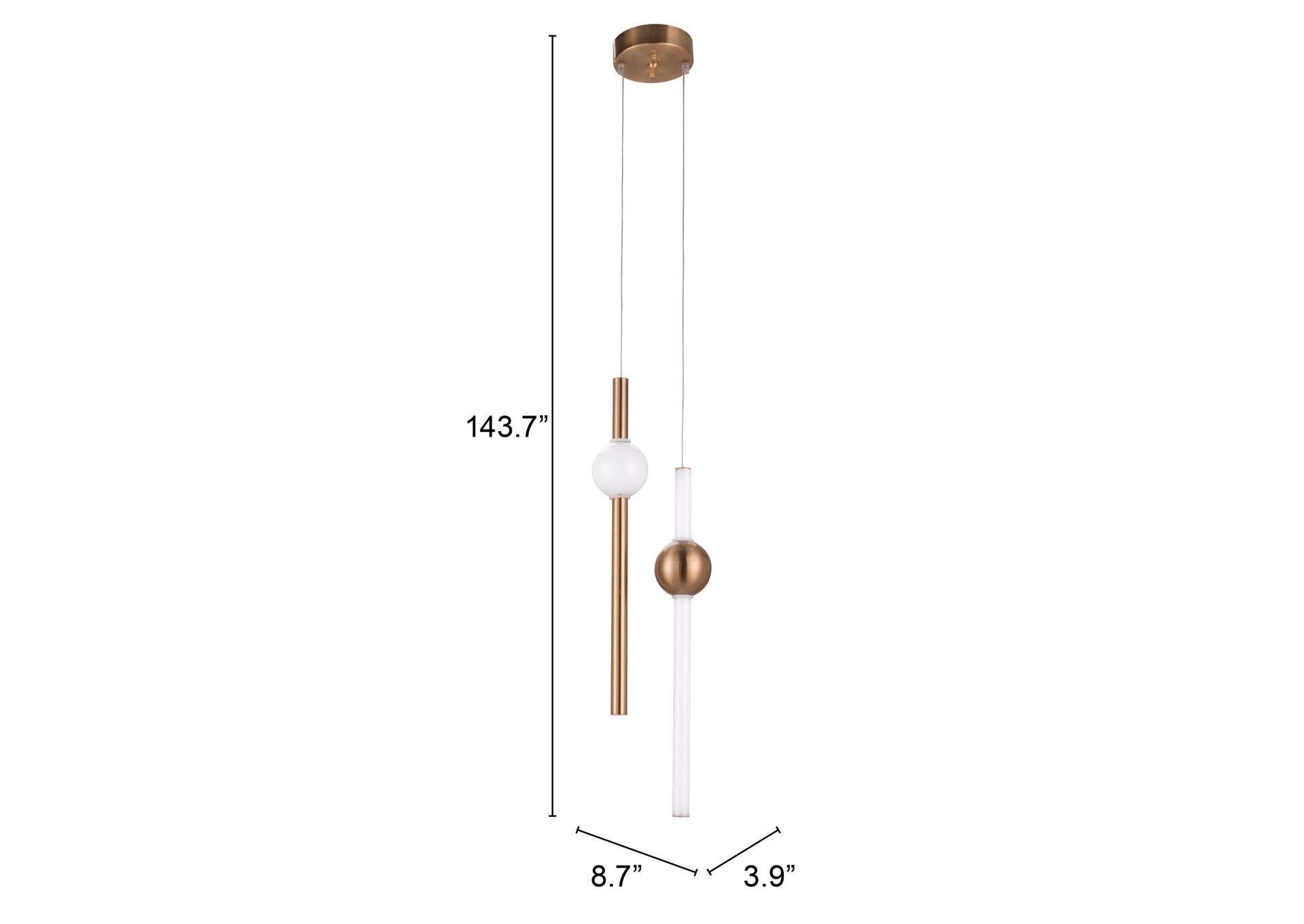 Fuya Ceiling Lamp Brass,Zuo