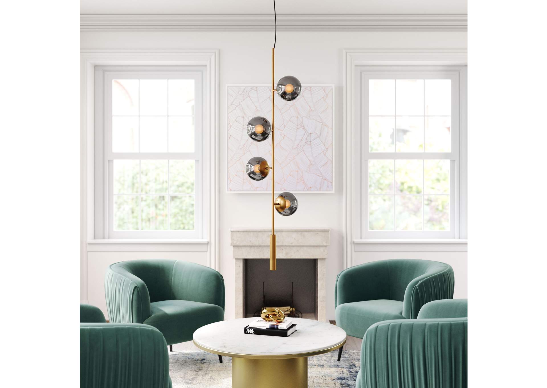 Zatara Ceiling Lamp Brass,Zuo