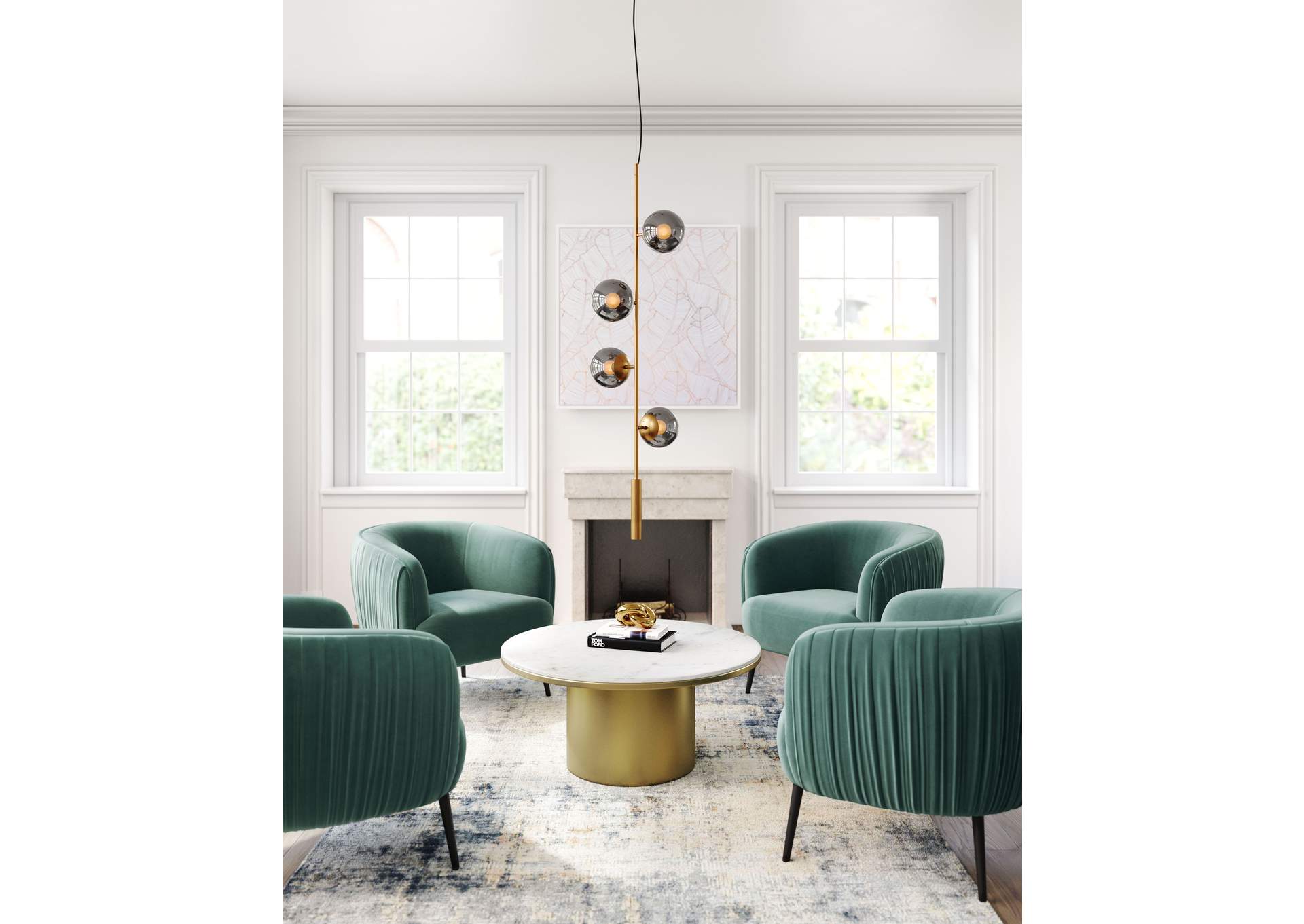 Zatara Ceiling Lamp Brass,Zuo