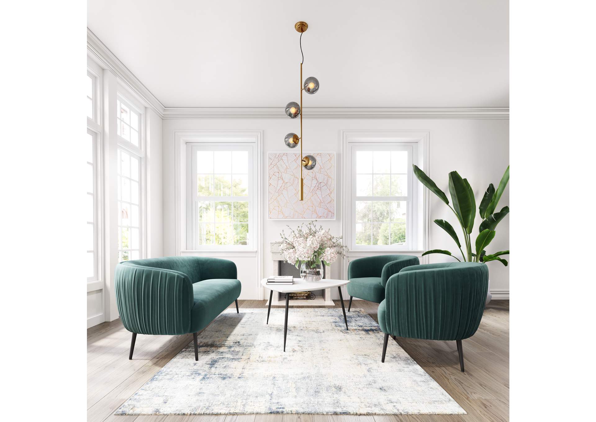Zatara Ceiling Lamp Brass,Zuo
