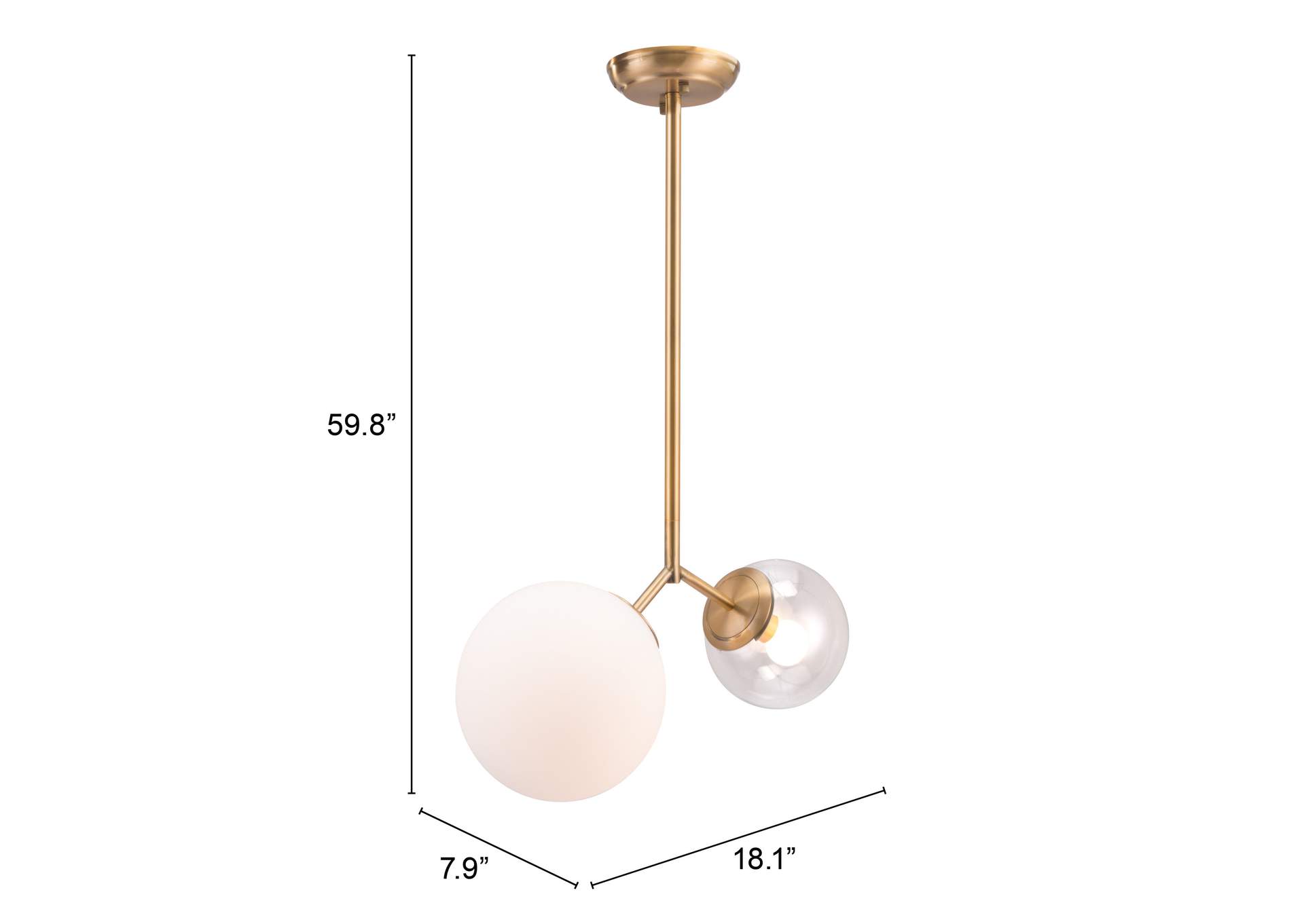 Constance Ceiling Lamp Brass,Zuo