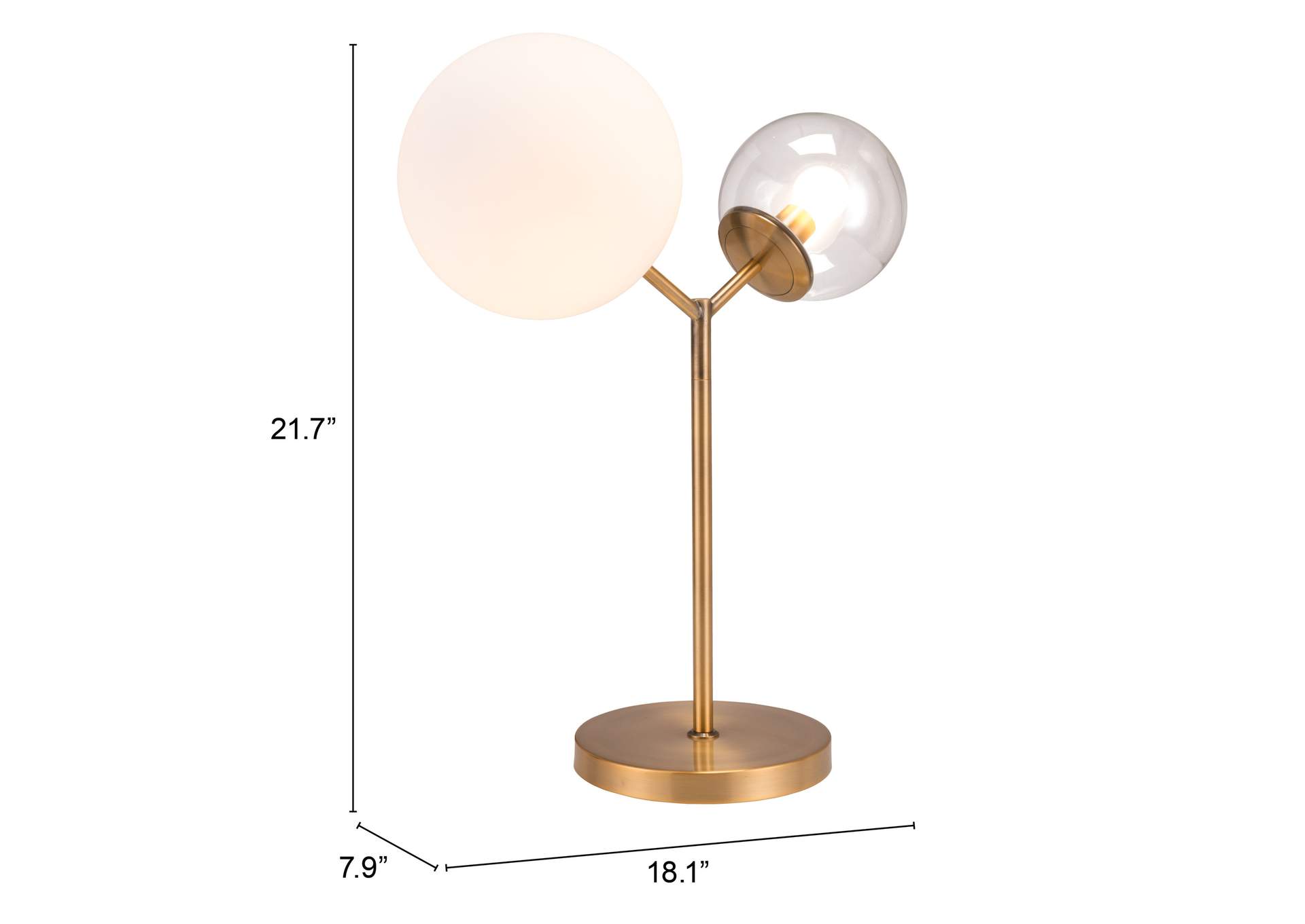 Constance Table Lamp Brass,Zuo