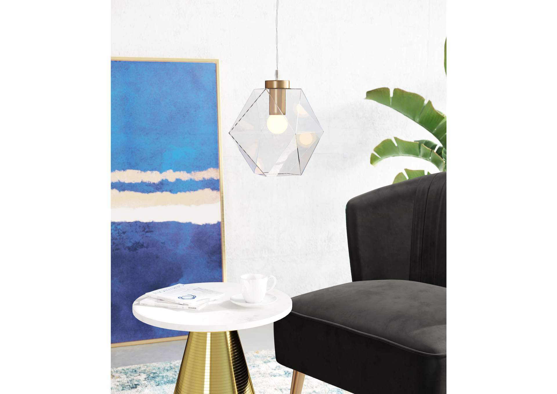 Jenny Ceiling Lamp Brass,Zuo