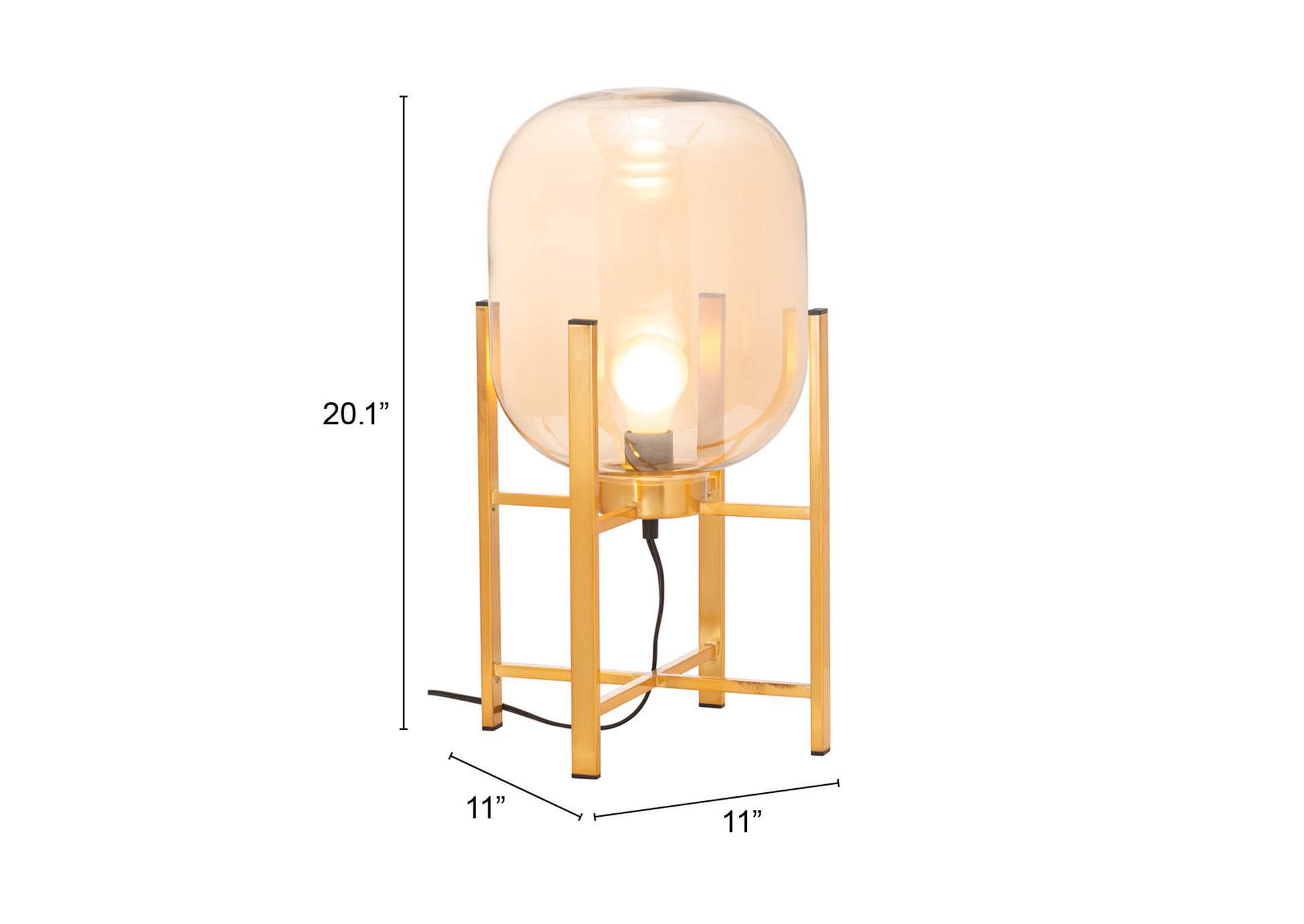 Wonderwall Table Lamp Gold,Zuo