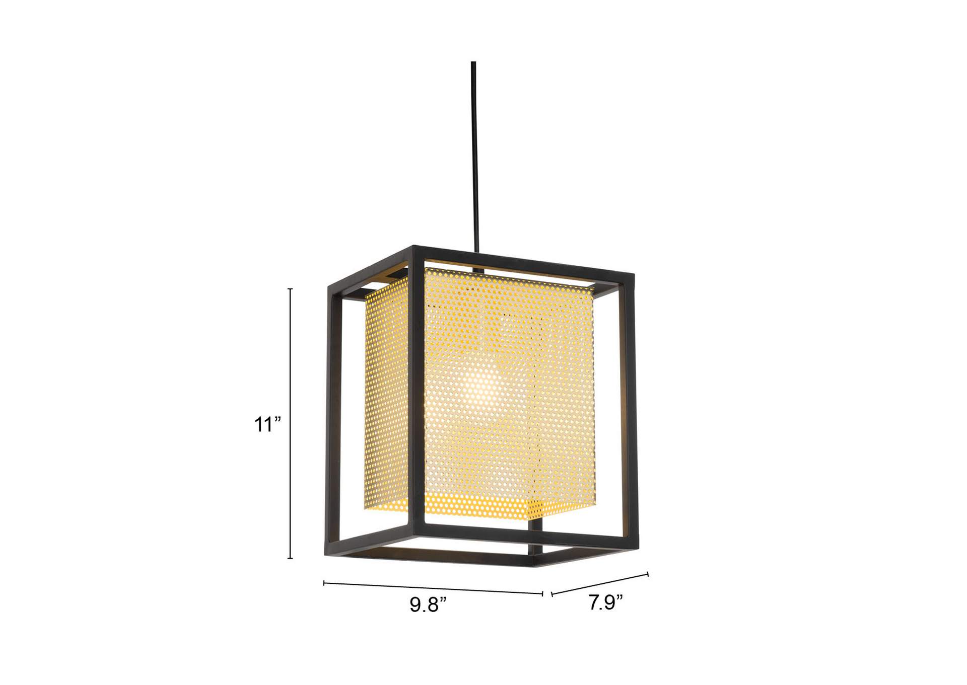 Yves Ceiling Lamp Gold & Black,Zuo