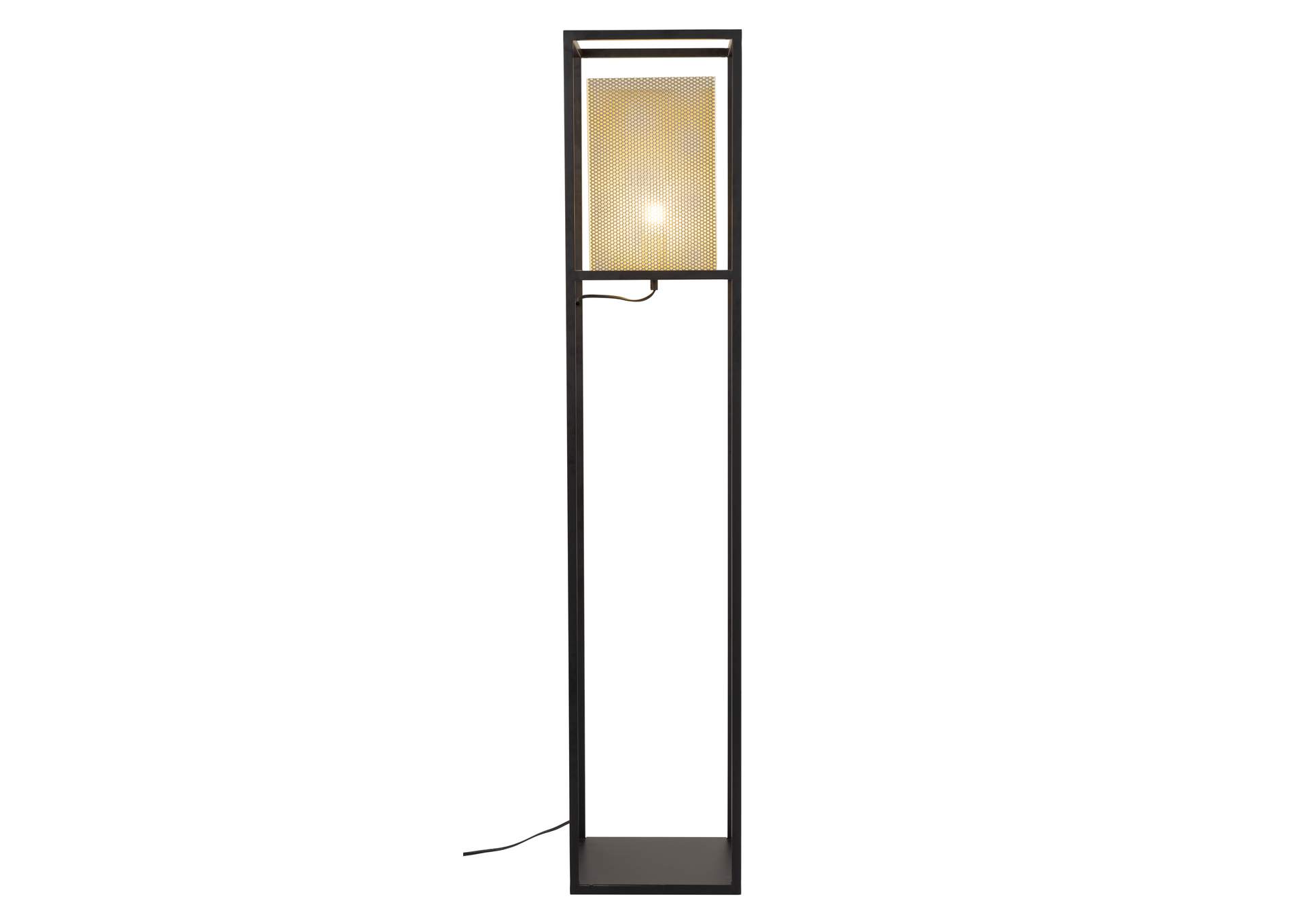 Yves Floor Lamp Gold & Black,Zuo