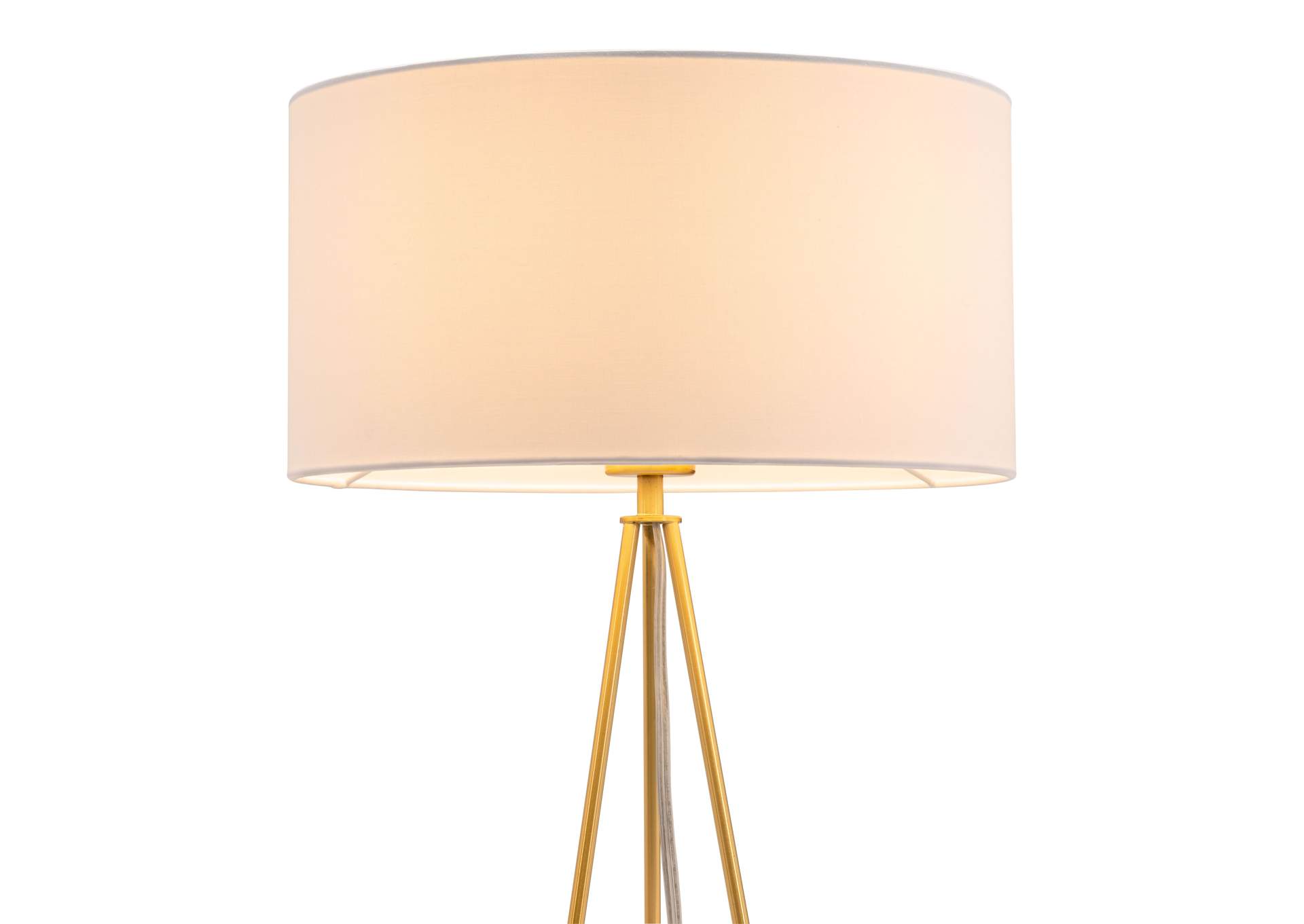 Sascha Table Lamp White & Brass,Zuo