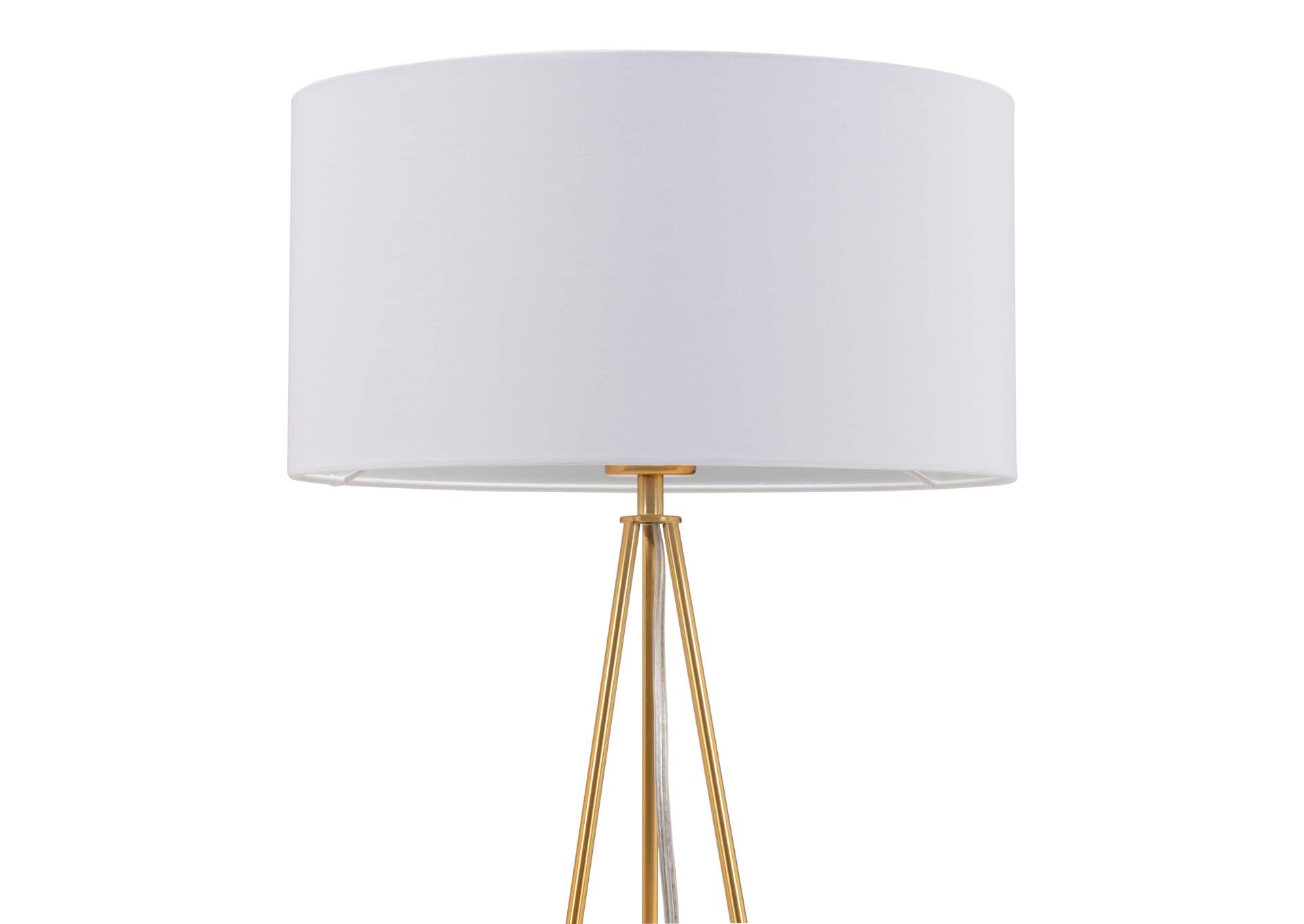 Sascha Table Lamp White & Brass,Zuo