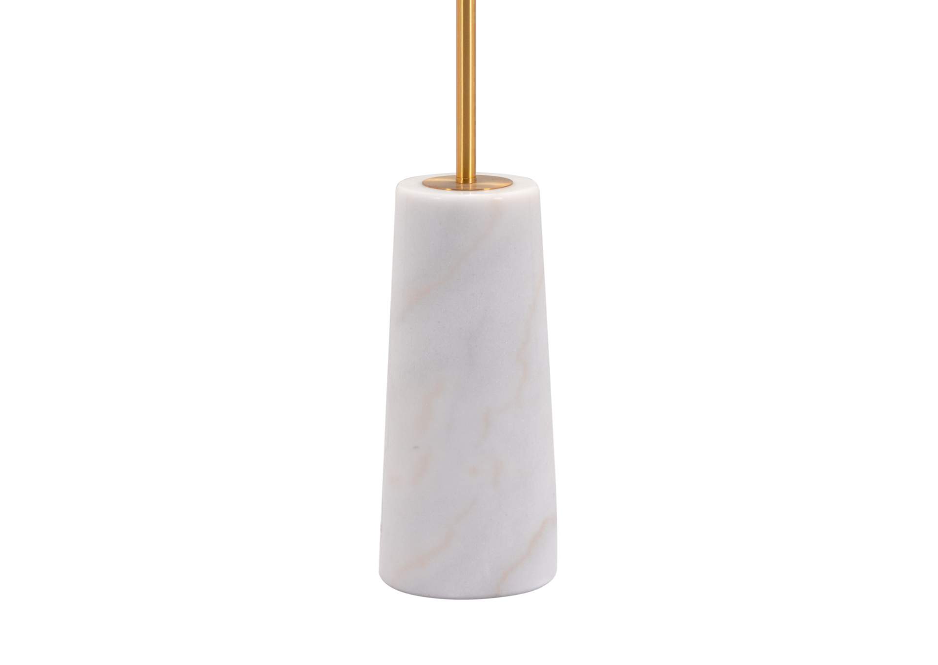 Titan Floor Lamp White & Brass,Zuo