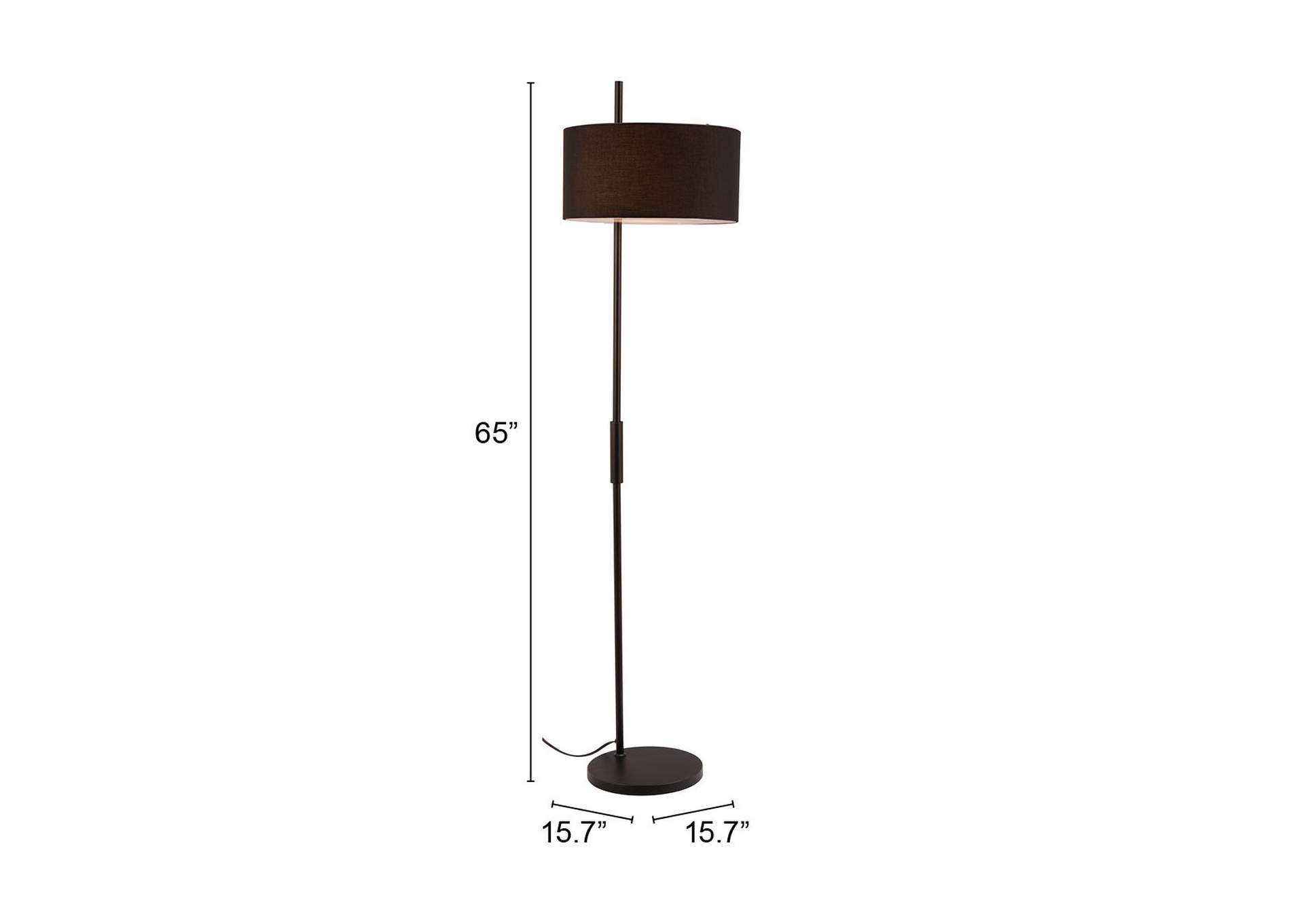 Lonte Floor Lamp Black,Zuo