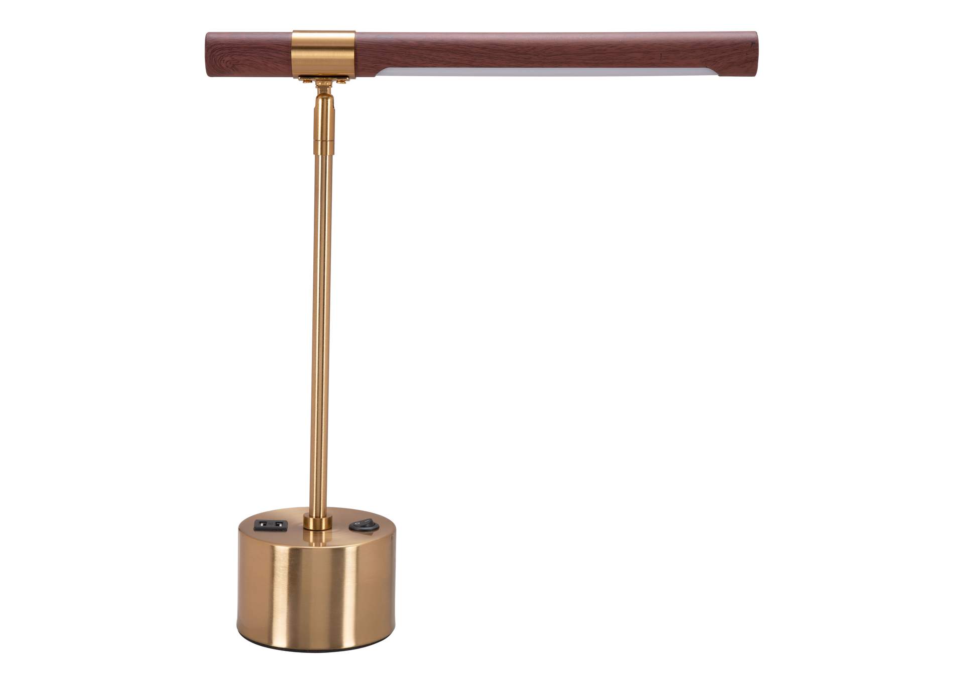 Kippy Table Lamp Brown & Brass,Zuo