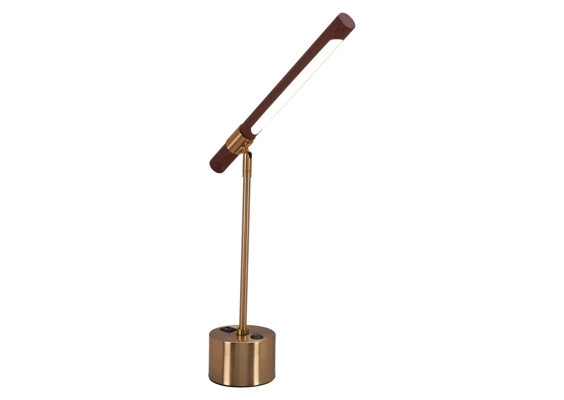 Kippy Table Lamp Brown & Brass,Zuo