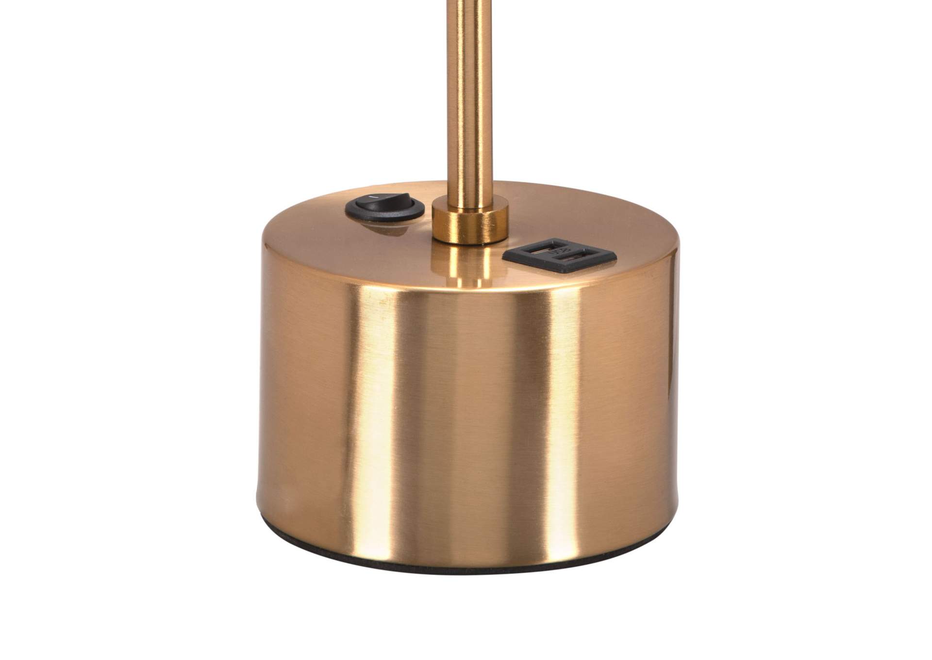 Kippy Table Lamp Brown & Brass,Zuo