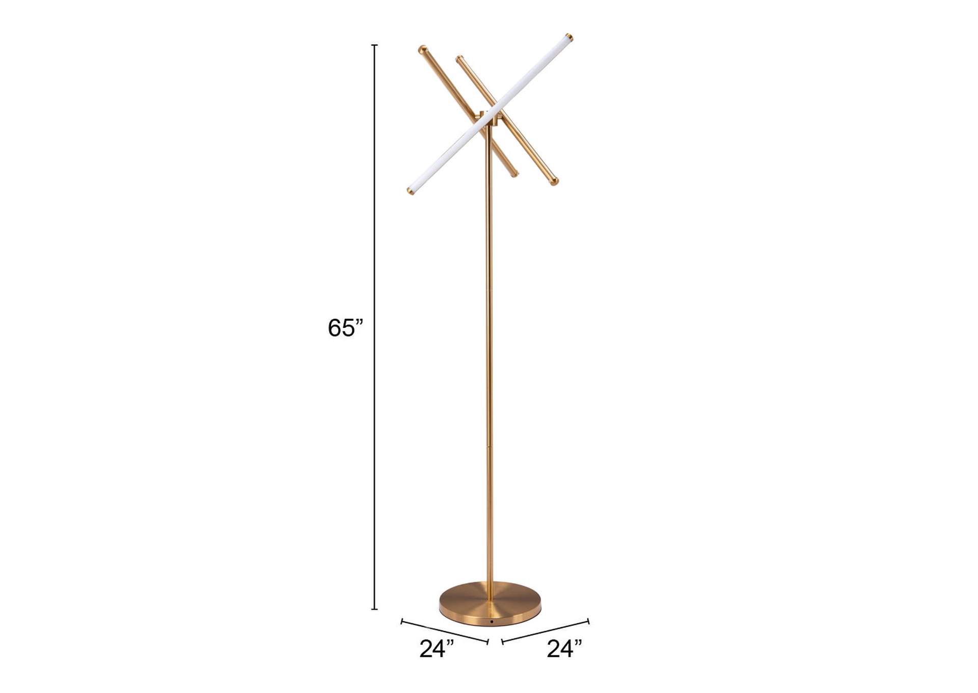 Garza Floor Lamp Brass,Zuo