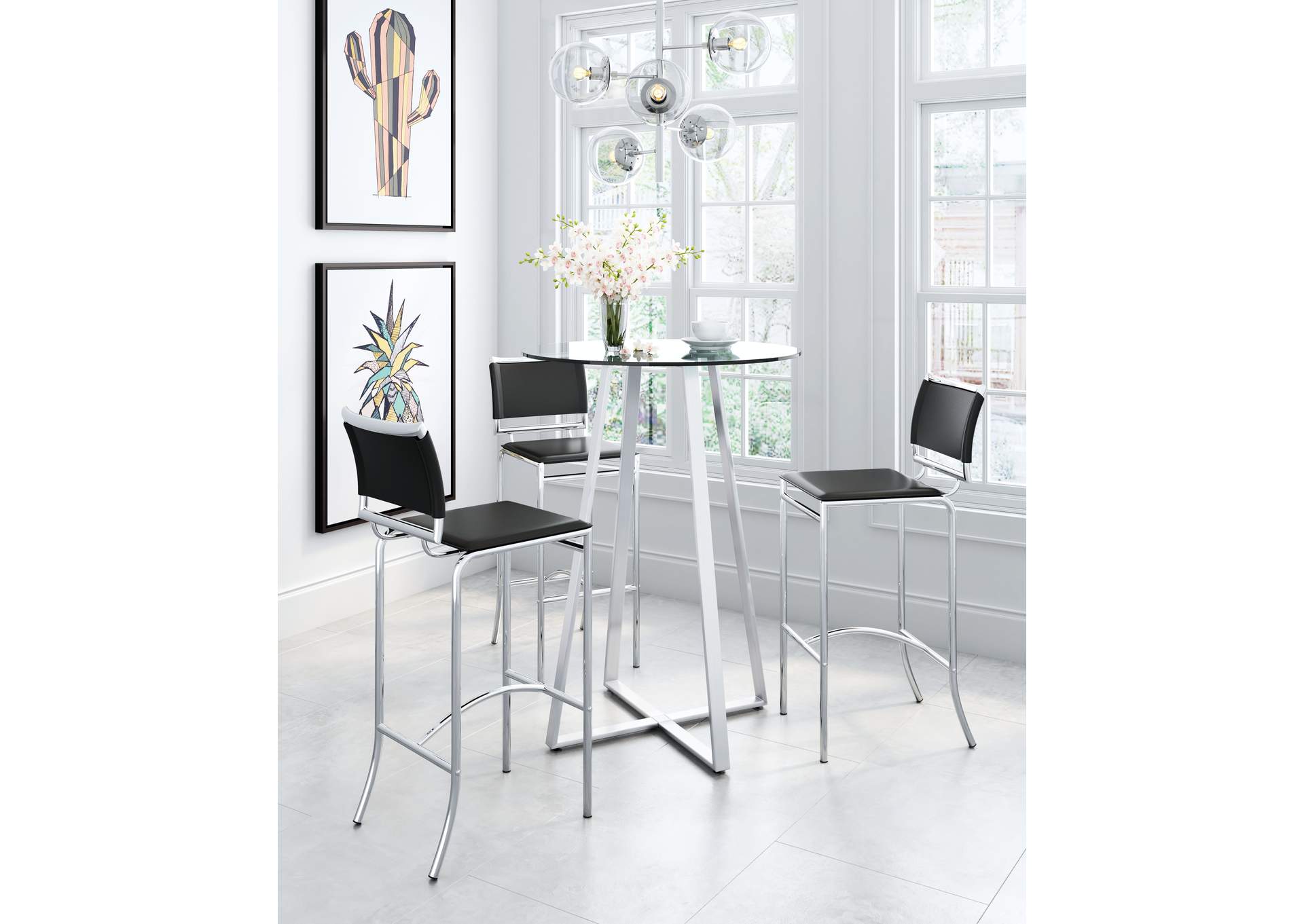 Lemon Drop Bar Table Chrome,Zuo