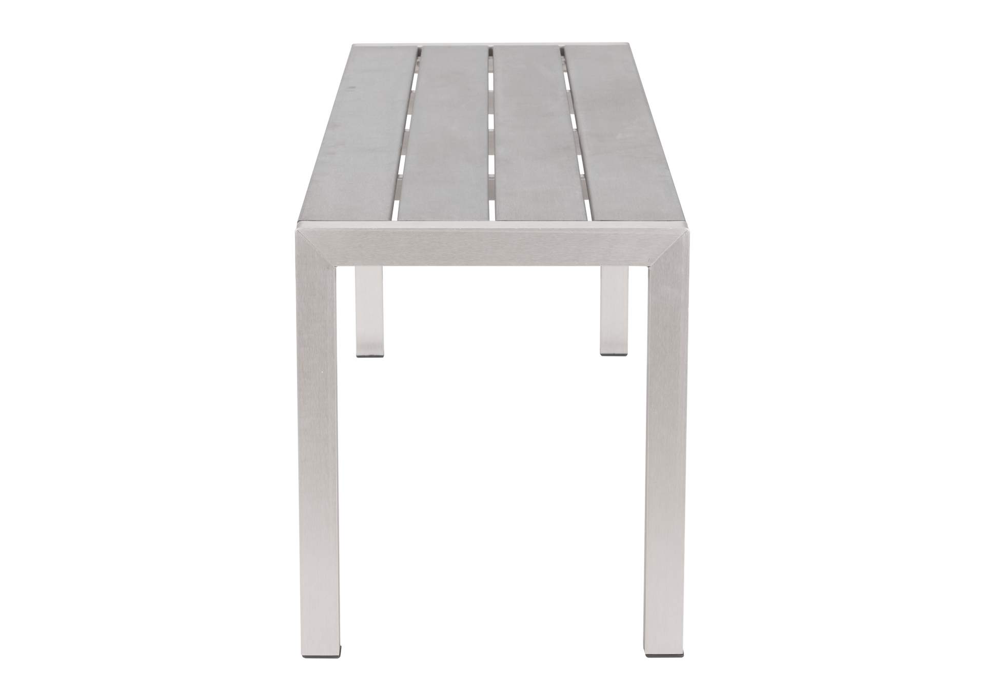 Metropolitan Double Bench Gray & Silver,Zuo