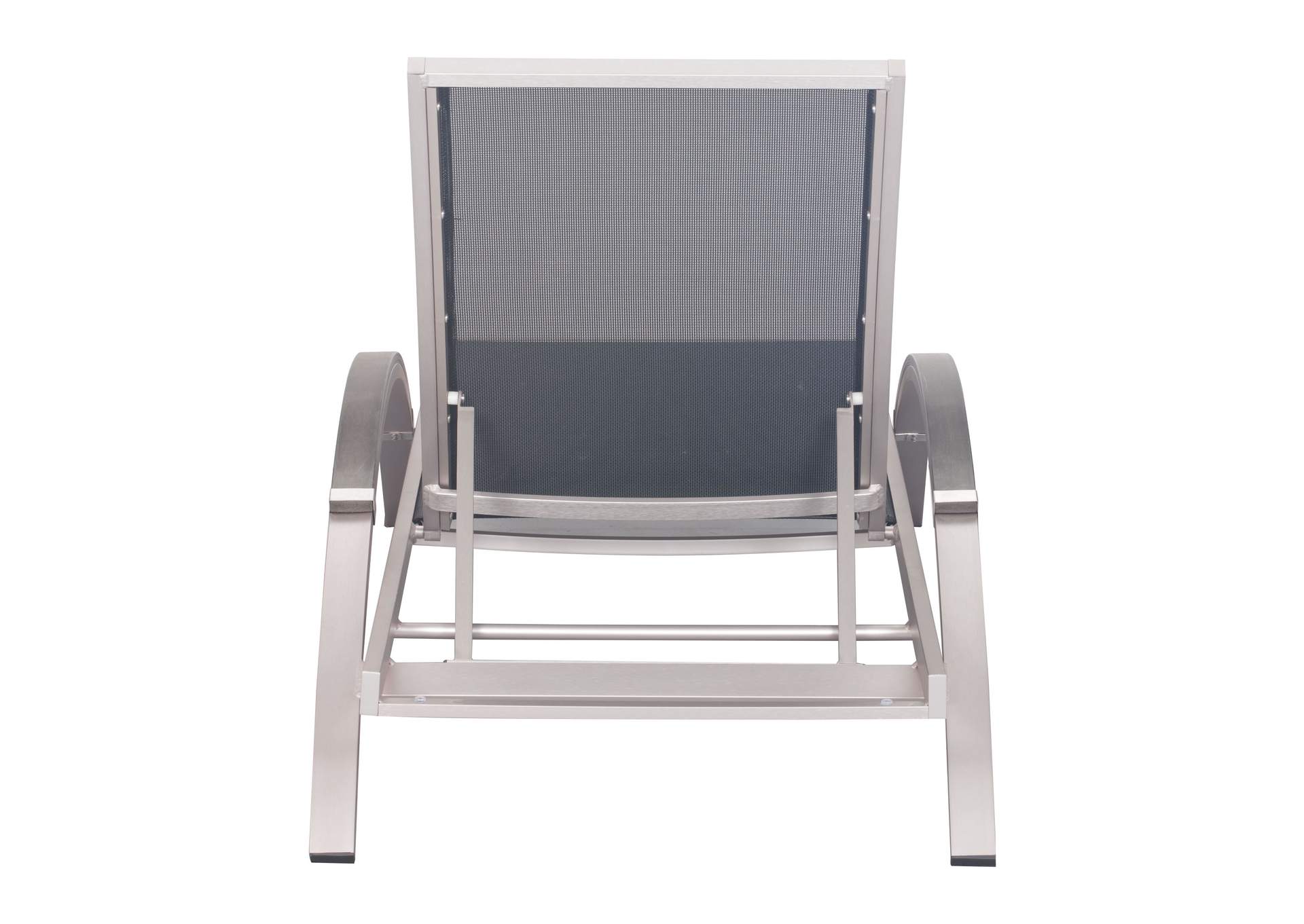 Metropolitan Chaise Lounge Gray & Silver,Zuo