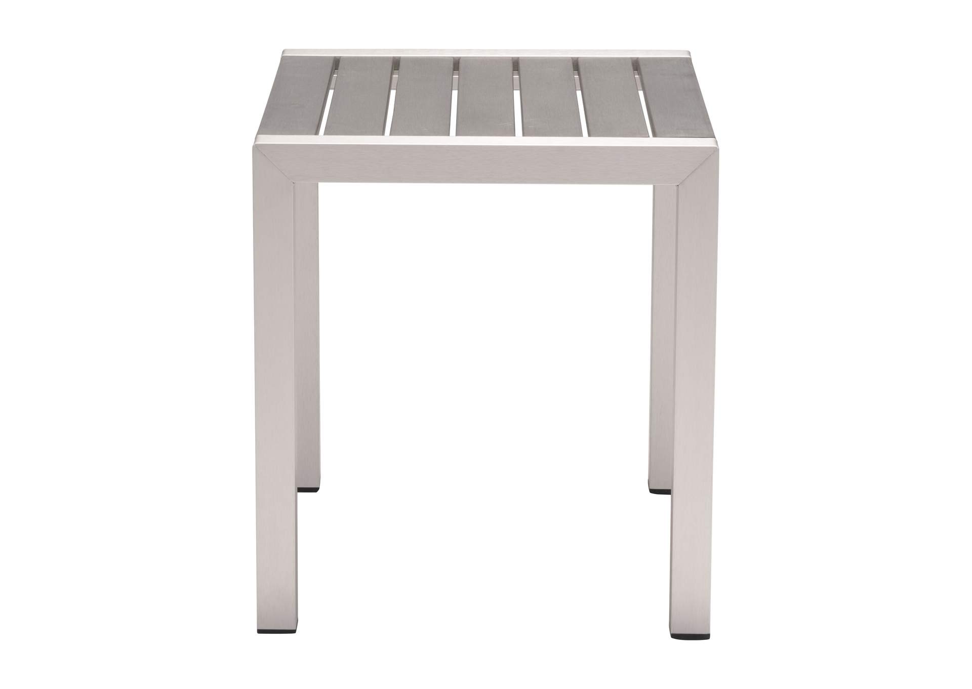 Cosmopolitan Side Table Gray & Silver,Zuo