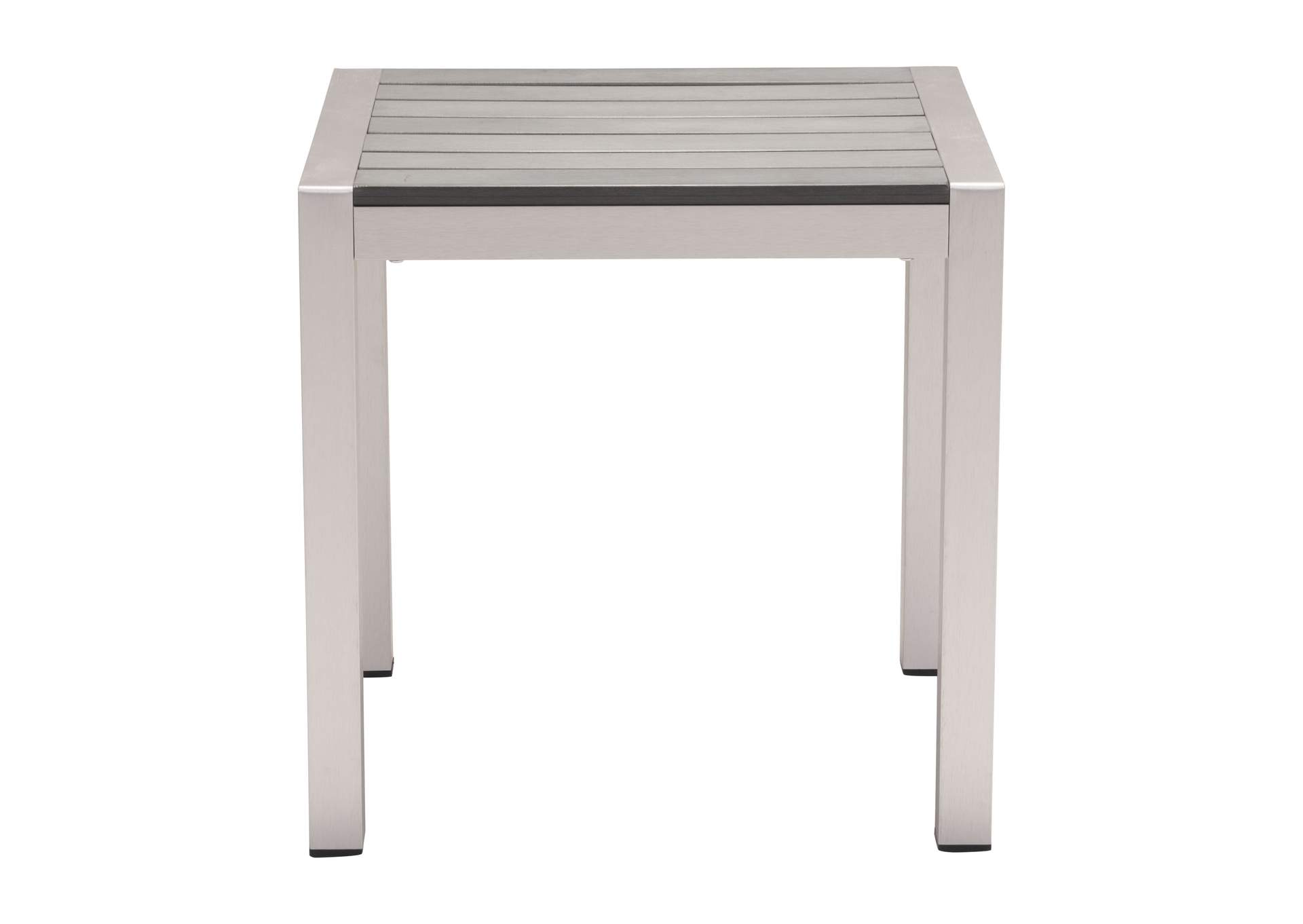 Cosmopolitan Side Table Gray & Silver,Zuo