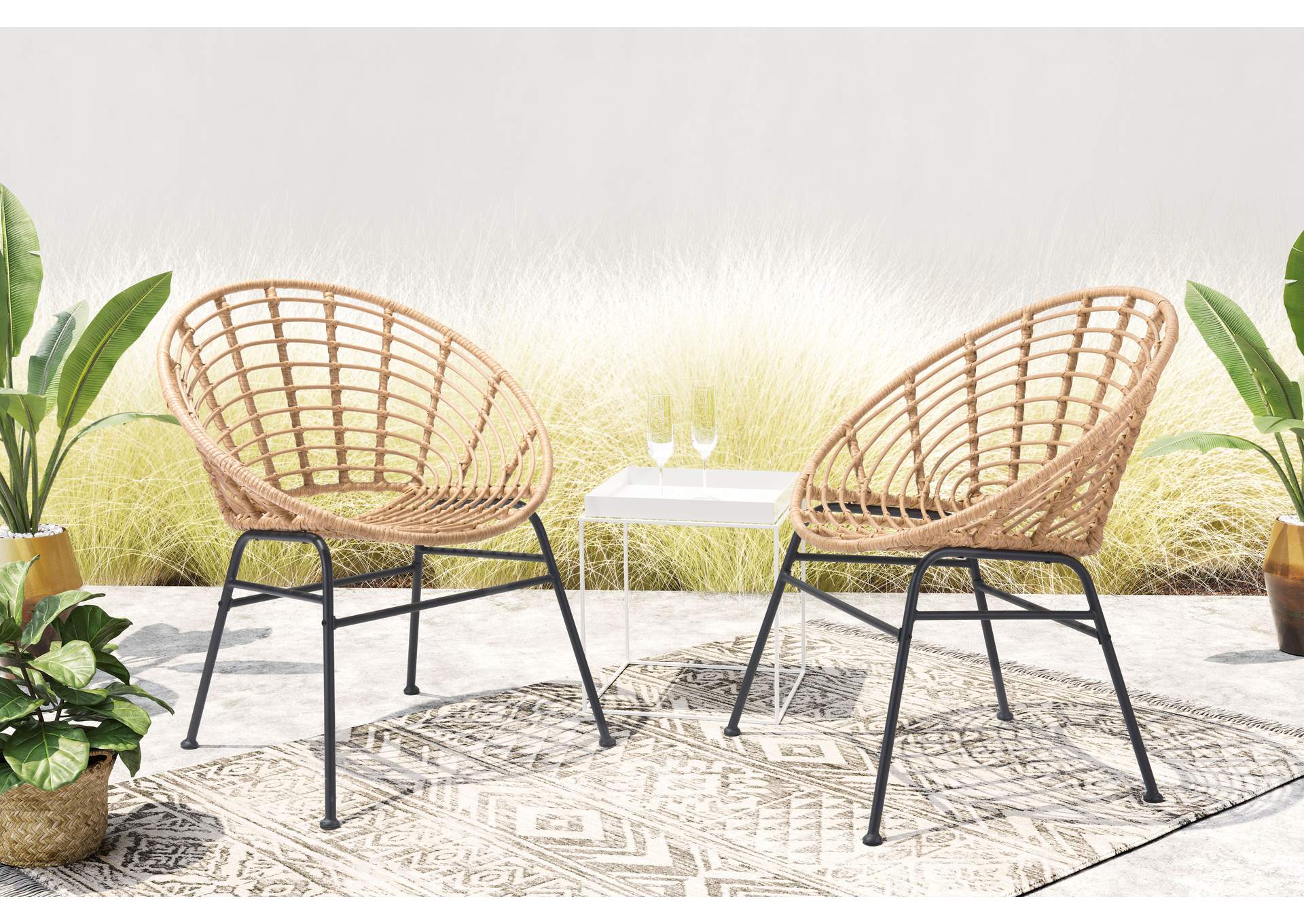 Cohen Dining Chair (Set Of 2) Natural,Zuo