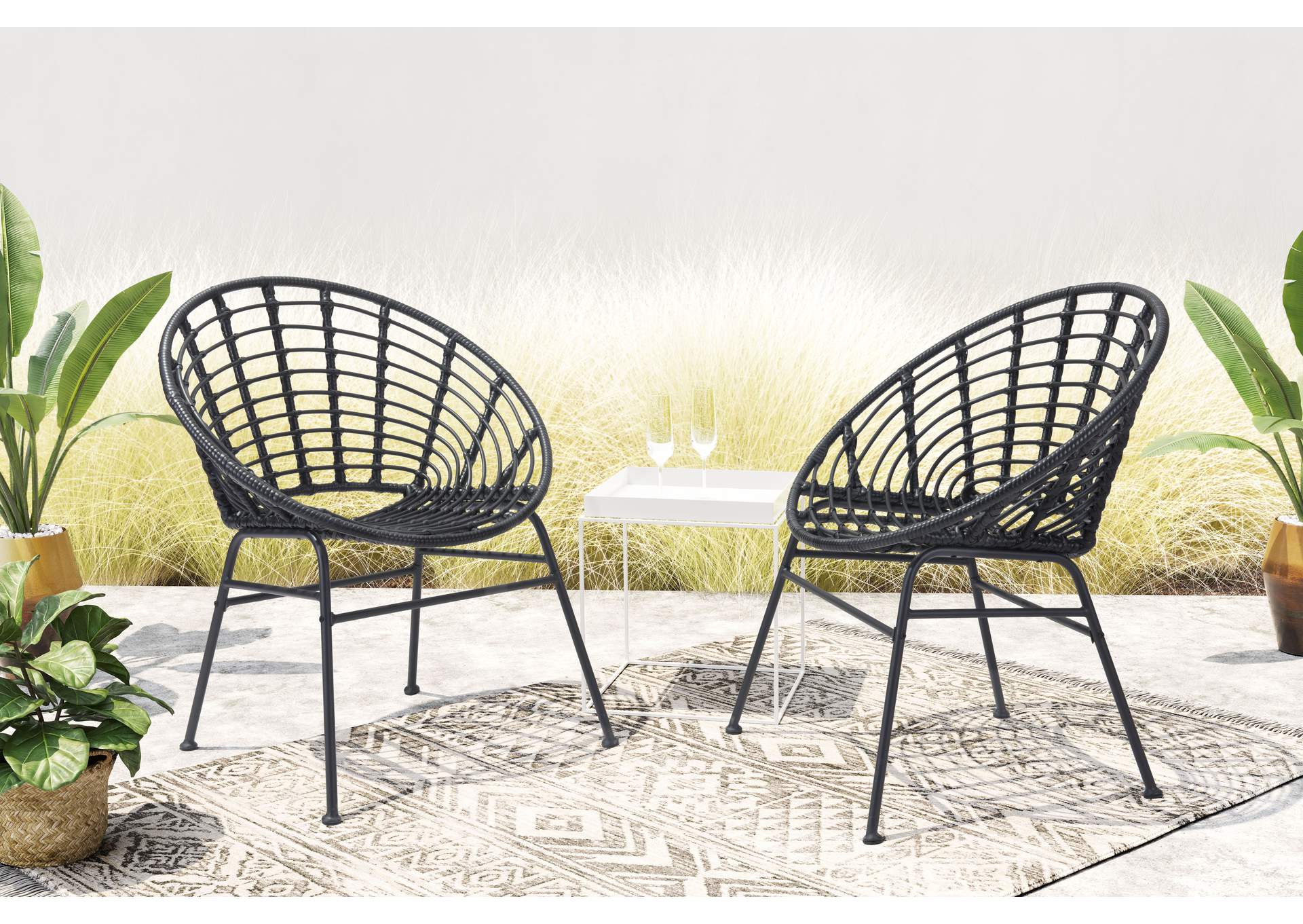 Cohen Dining Chair (Set Of 2) Black,Zuo