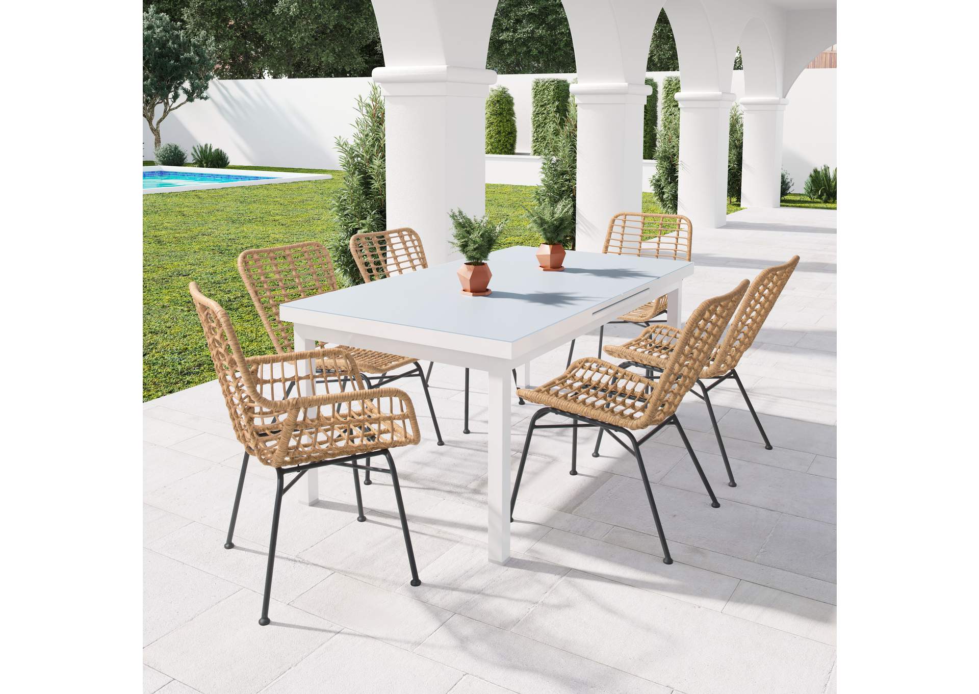 Lyon Dining Chair (Set Of 2) Natural,Zuo