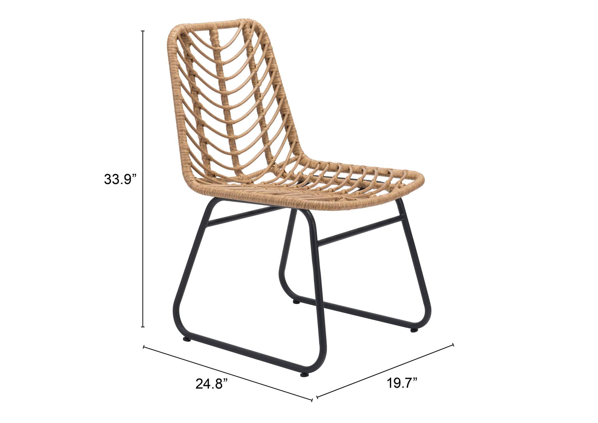 Laporte Dining Chair (Set Of 2) Natural,Zuo