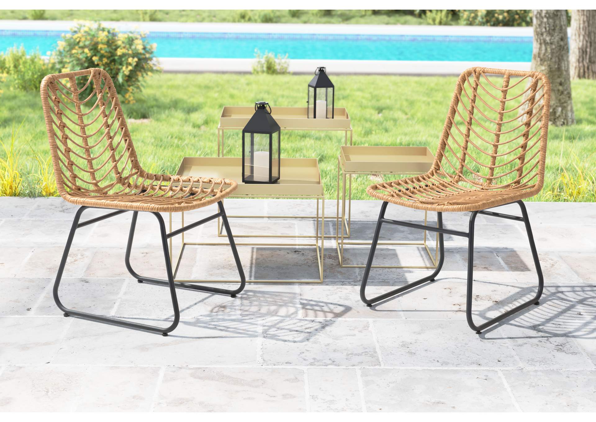 Laporte Dining Chair (Set Of 2) Natural,Zuo