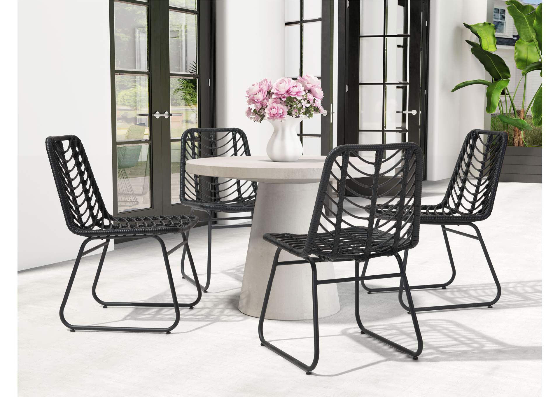 Laporte Dining Chair (Set Of 2) Black,Zuo
