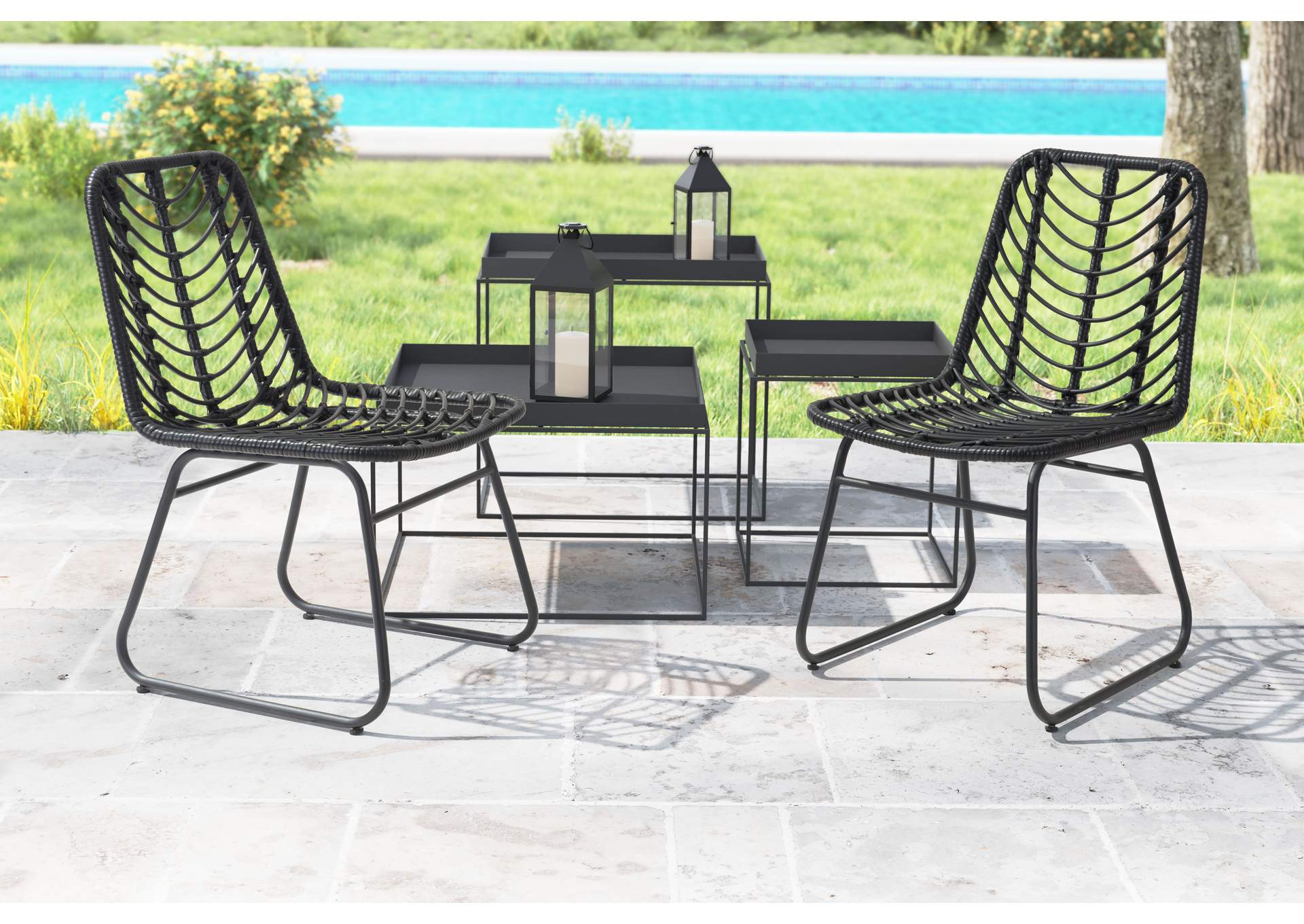 Laporte Dining Chair (Set Of 2) Black,Zuo