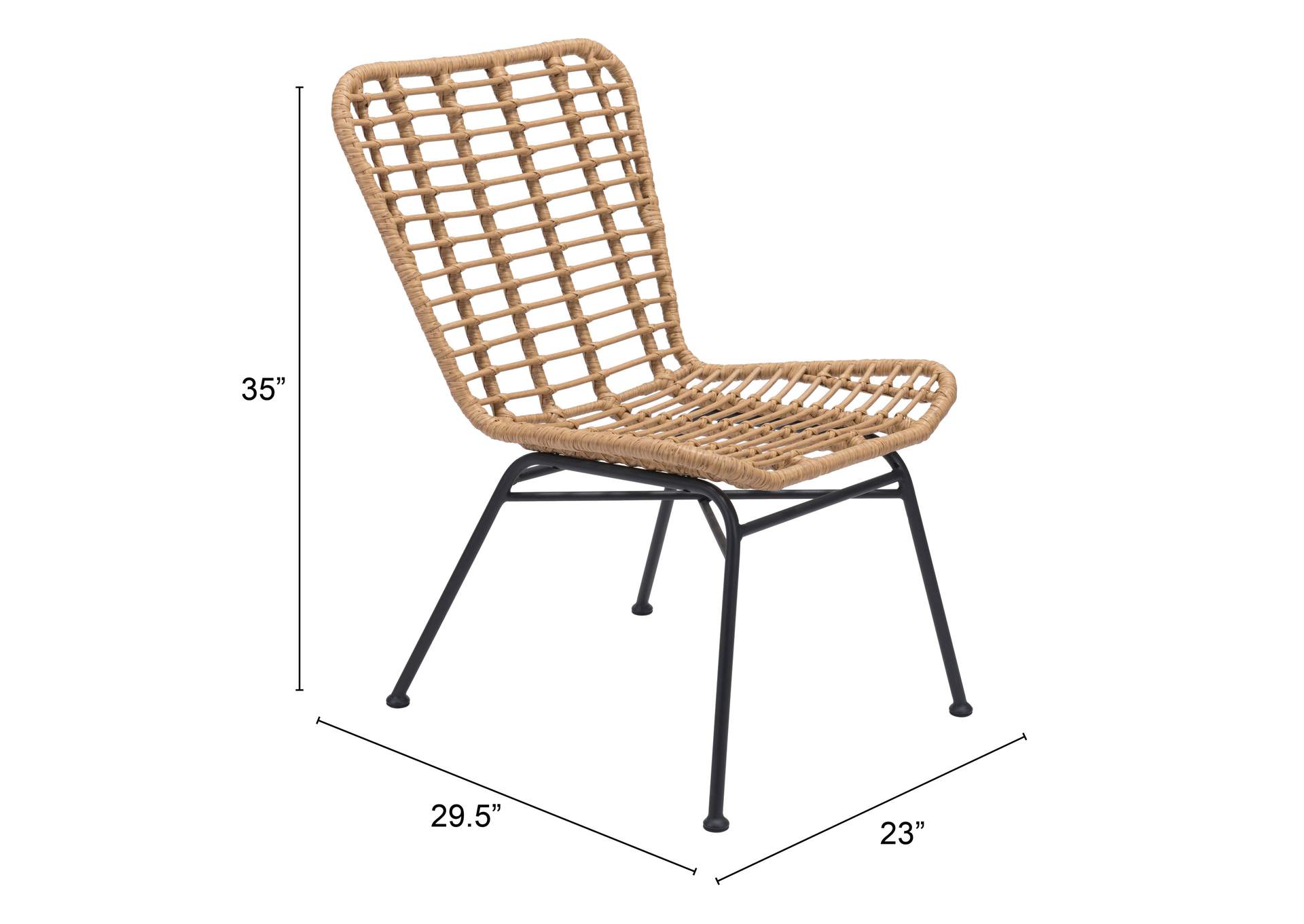 Lorena Dining Chair (Set Of 2) Natural,Zuo