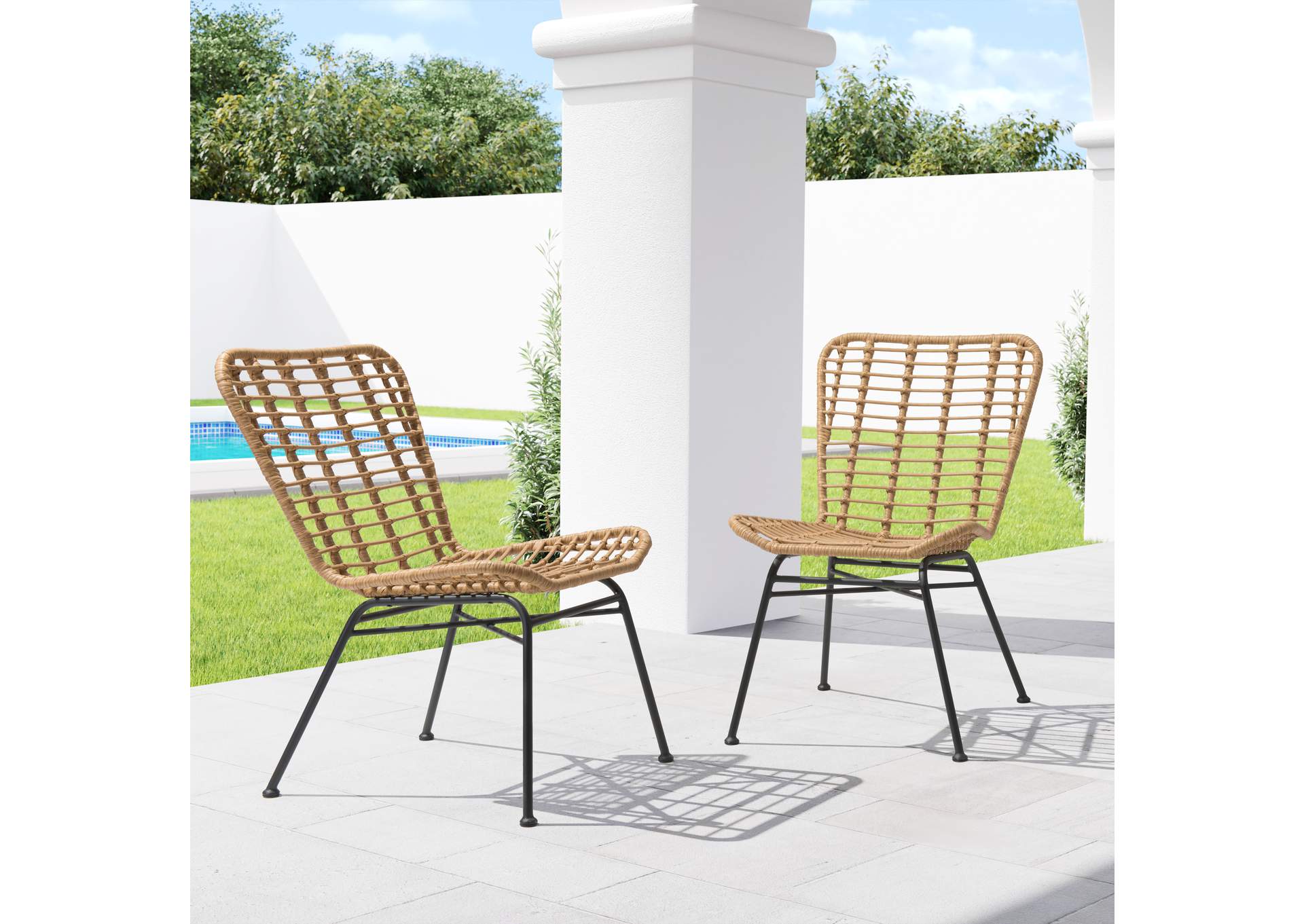 Lorena Dining Chair (Set Of 2) Natural,Zuo