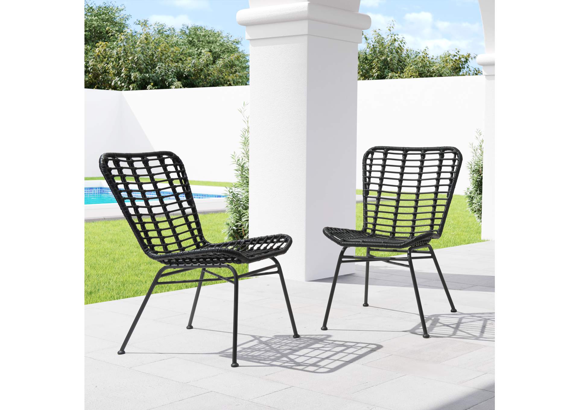 Lorena Dining Chair (Set Of 2) Black,Zuo