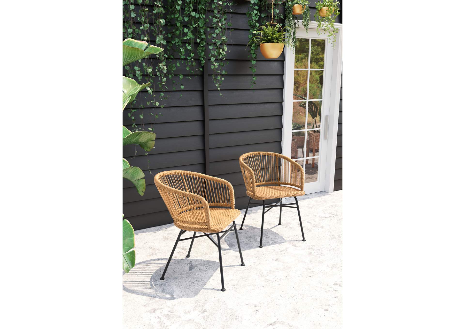 Zaragoza Dining Chair (Set Of 2) Natural,Zuo