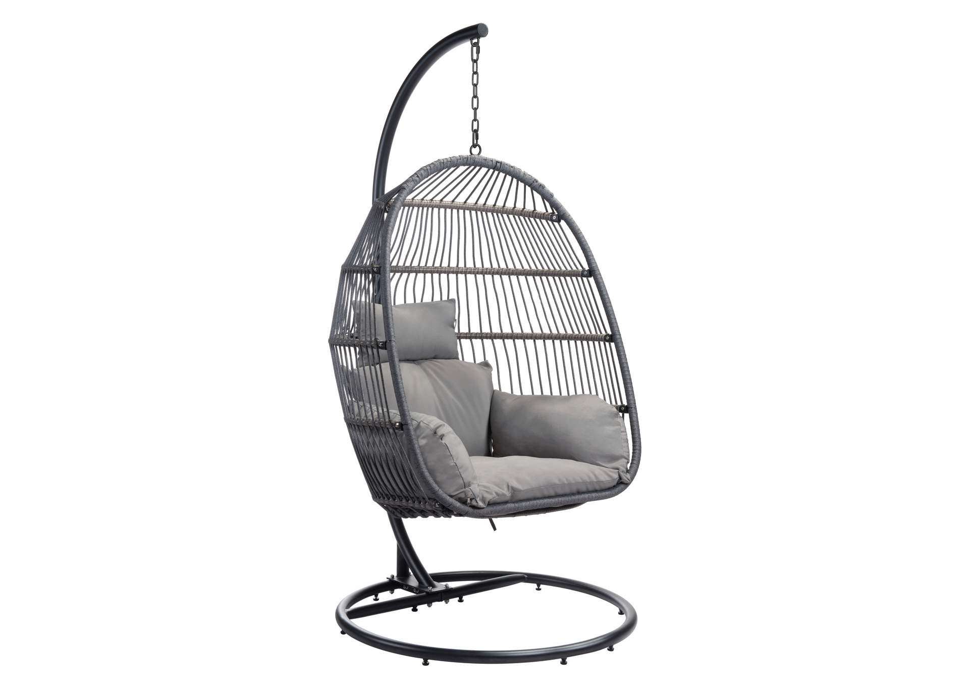 Bilbao Hanging Chair Gray,Zuo