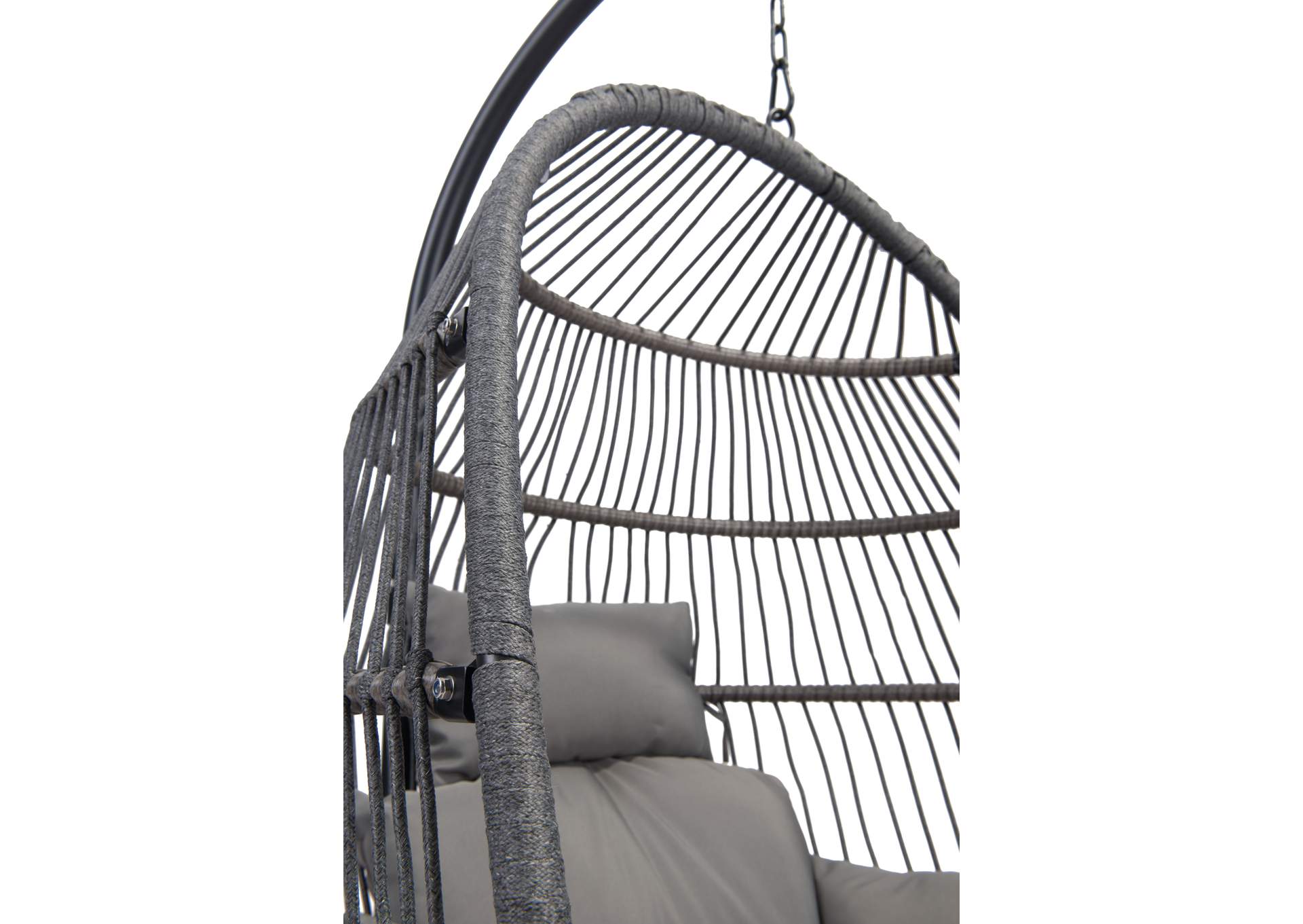Bilbao Hanging Chair Gray,Zuo