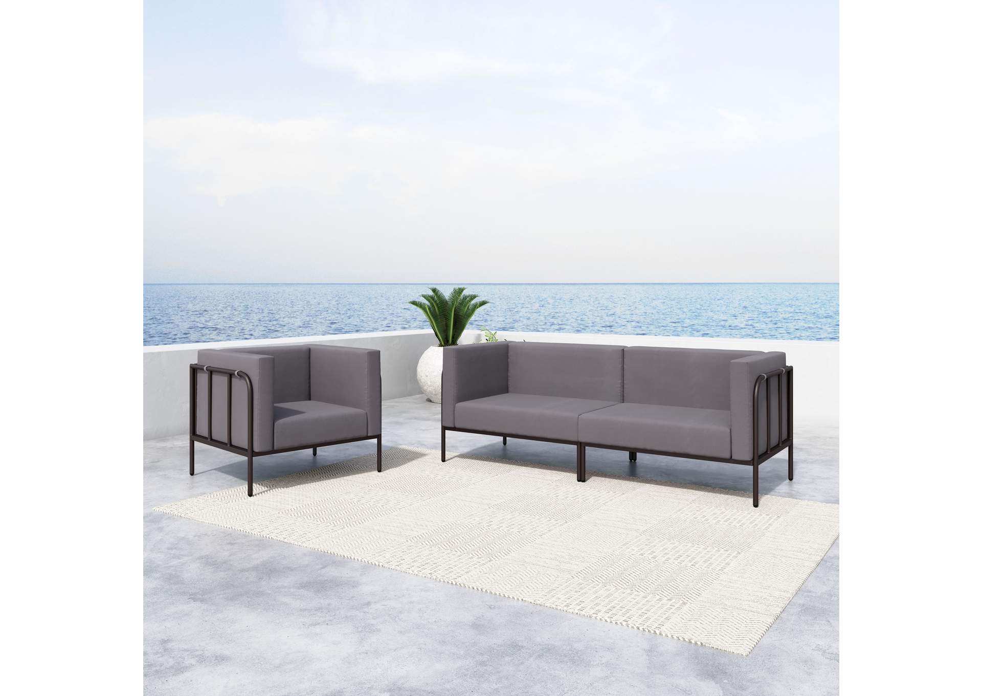 Cancun Sofa Brown,Zuo