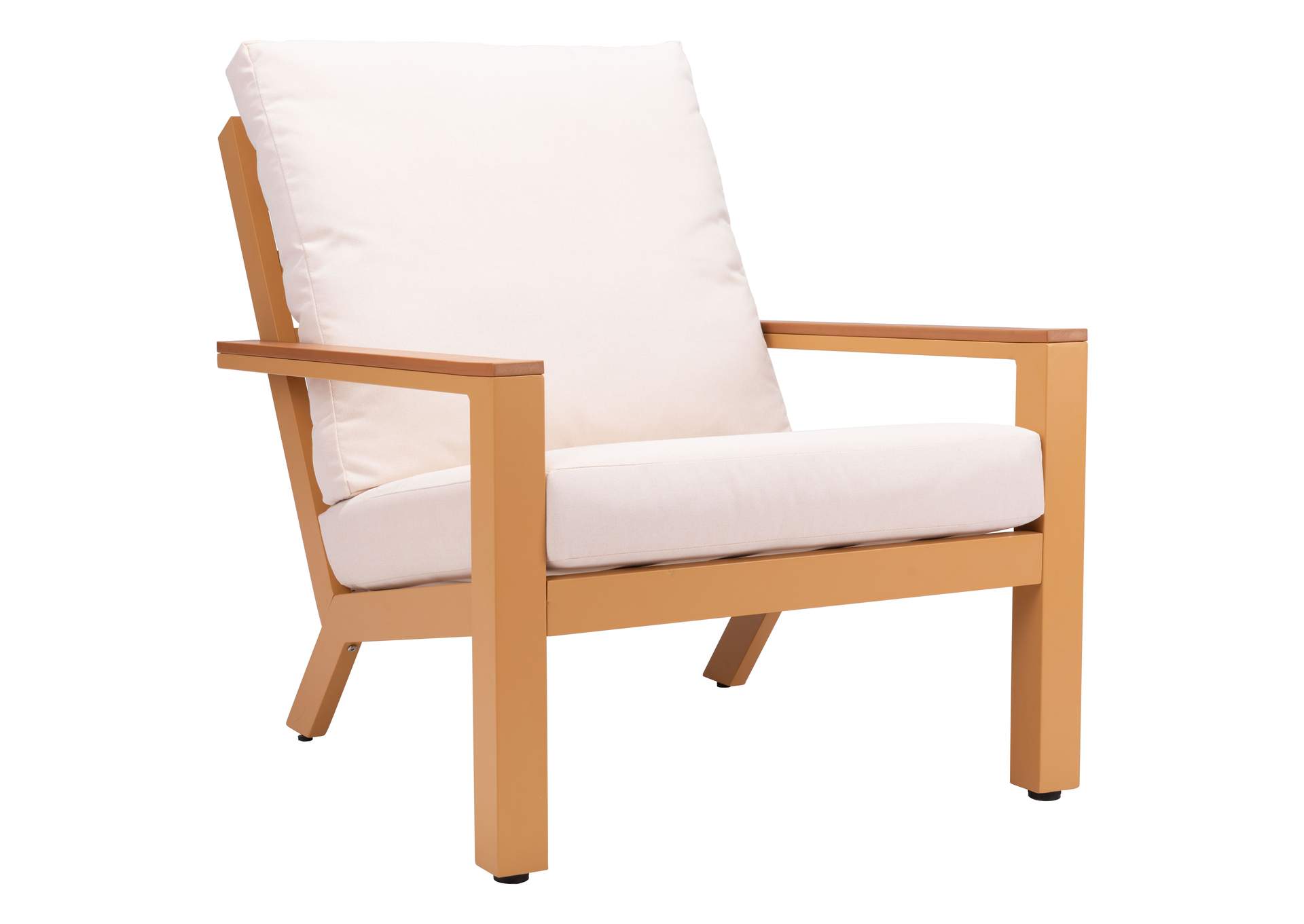 Terrio Accent Chair Beige & Natural,Zuo